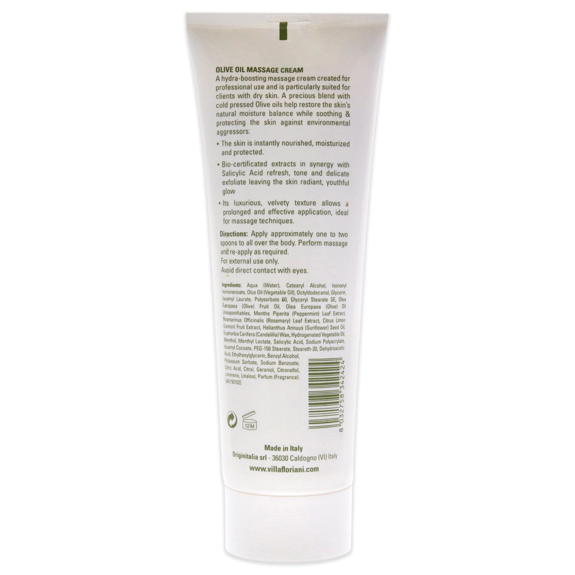 Villa Floriani Olive Oil Massage Cream Unisex Cream 8.45 Oz, (I0109540)
