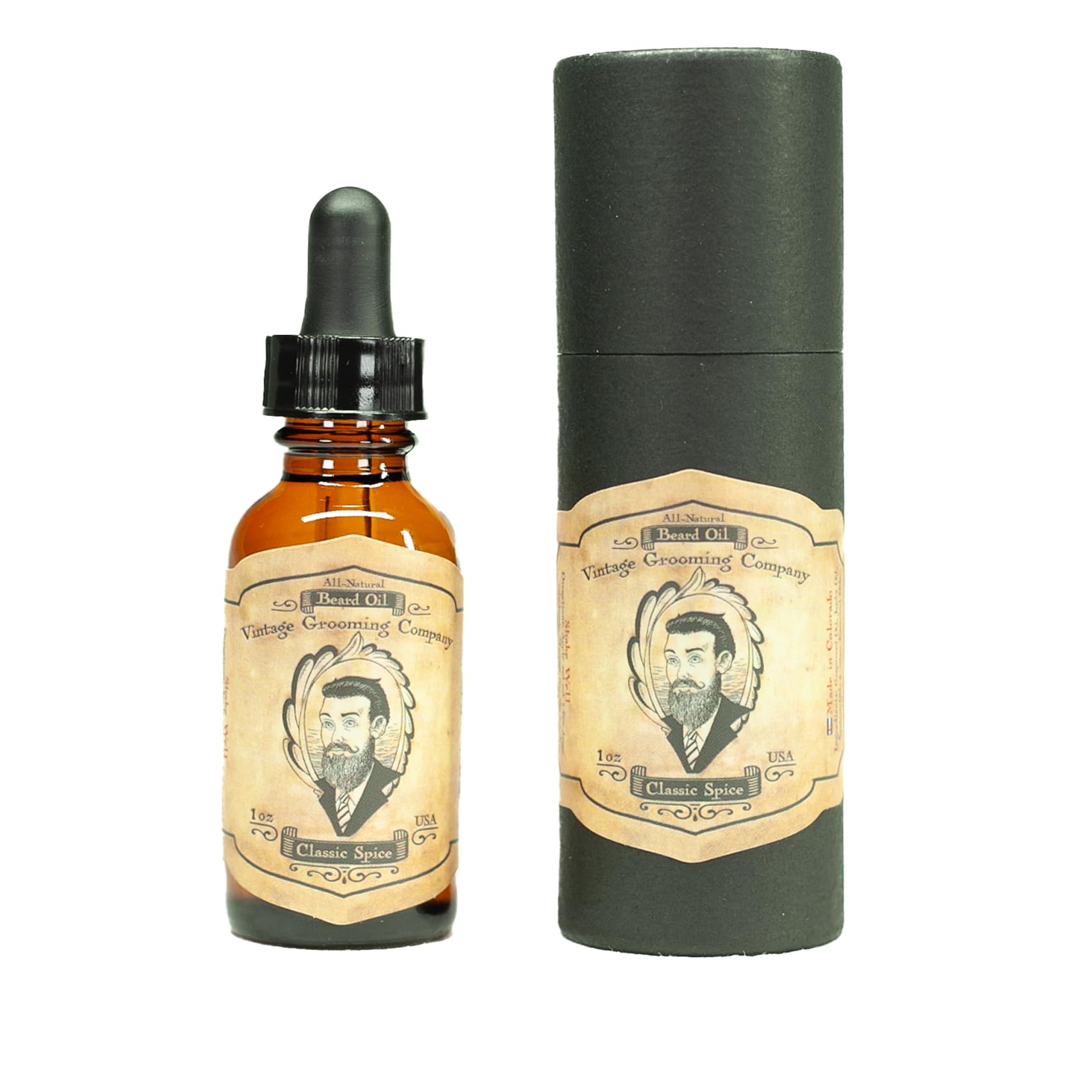 Classic Spice Beard Oil for Men - Lightweight Beard Conditioner & Softener for Dry, Itchy, Coarse Beards - Reduces Beard Flakes 
