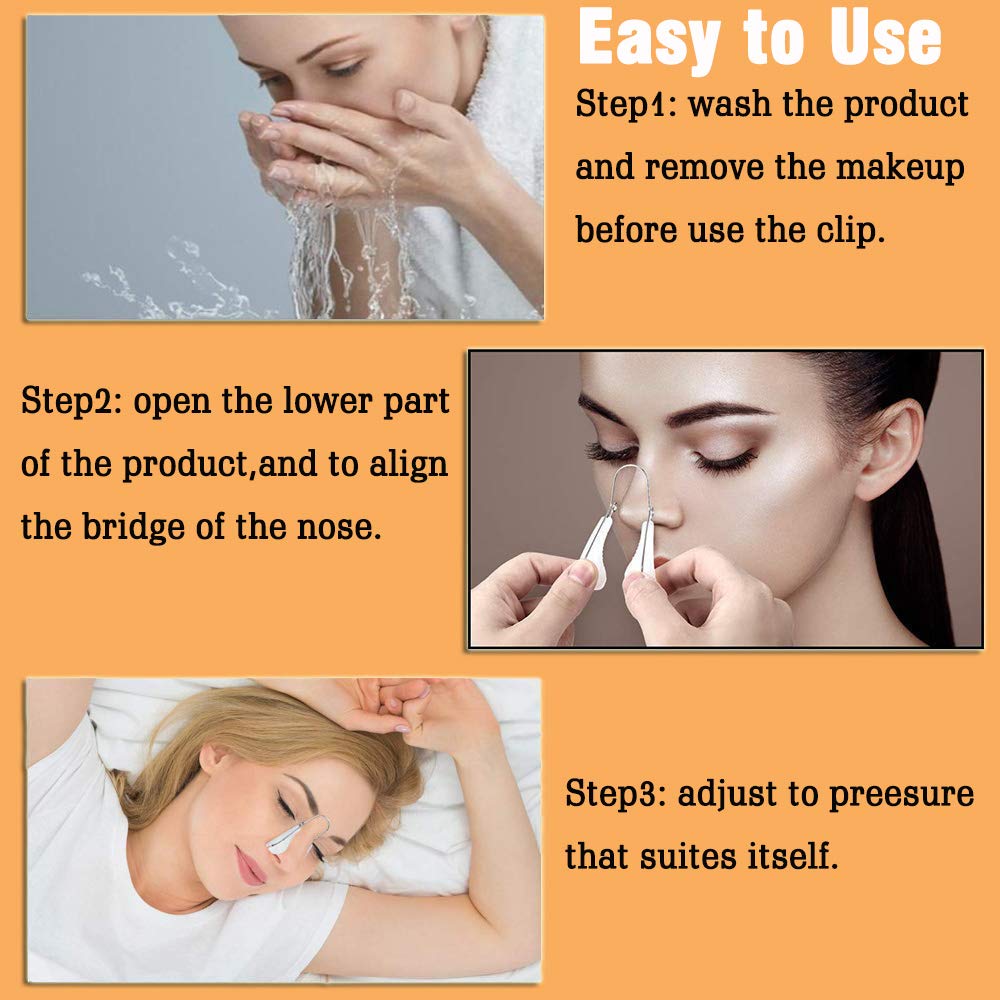 Amijeal Nose Shaper Clip Nose Up Lifting Clip Pain-Free Soft Silicone Nose Slimmer Device Nose Bridge Straightener Corrector Bea