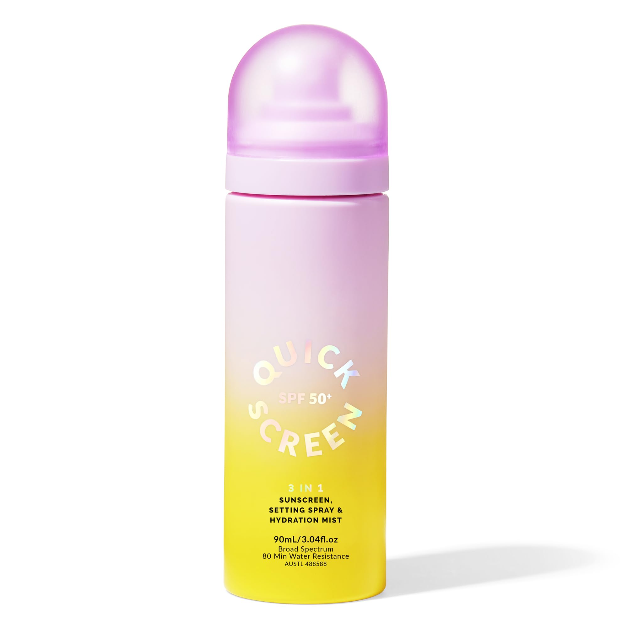 QUICK FLICK 3-in-1 SPF 50+ Sunscreen, Setting Spray & Hydration Mist | Ultra-Lightweight, Fast Absorbing & Non-Greasy | Invisibl