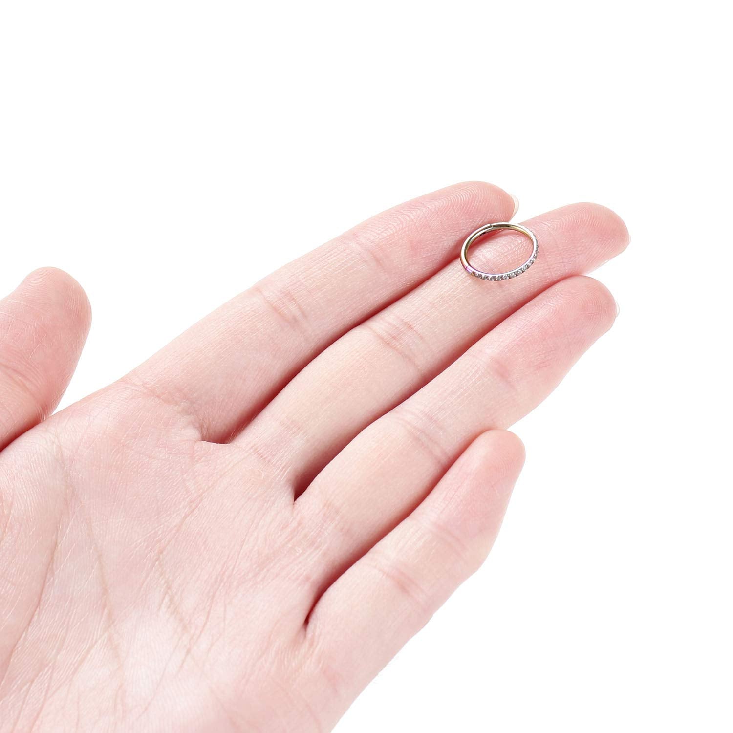 FUNLMO Septum Jewelry Nose Rings Hoop Cartilage Earring Hoop Daith Helix Rook Earrings Septum Helix Tragus Daith Piercing Jewelr