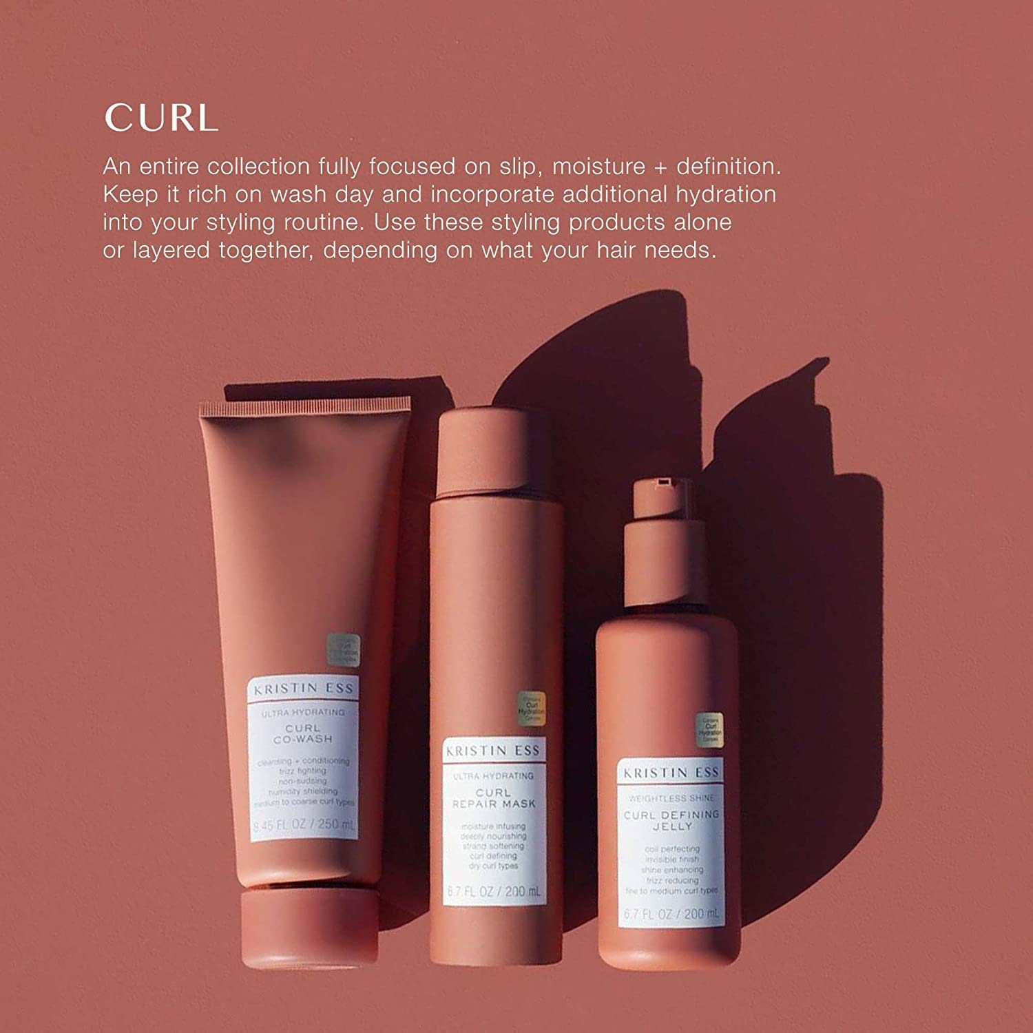 Kristin Ess Hair Ultra Hydrating Curl Leave-In Cream Conditioner For Curly Hair With Frizz Control, Humidity Shielding, Vegan, C