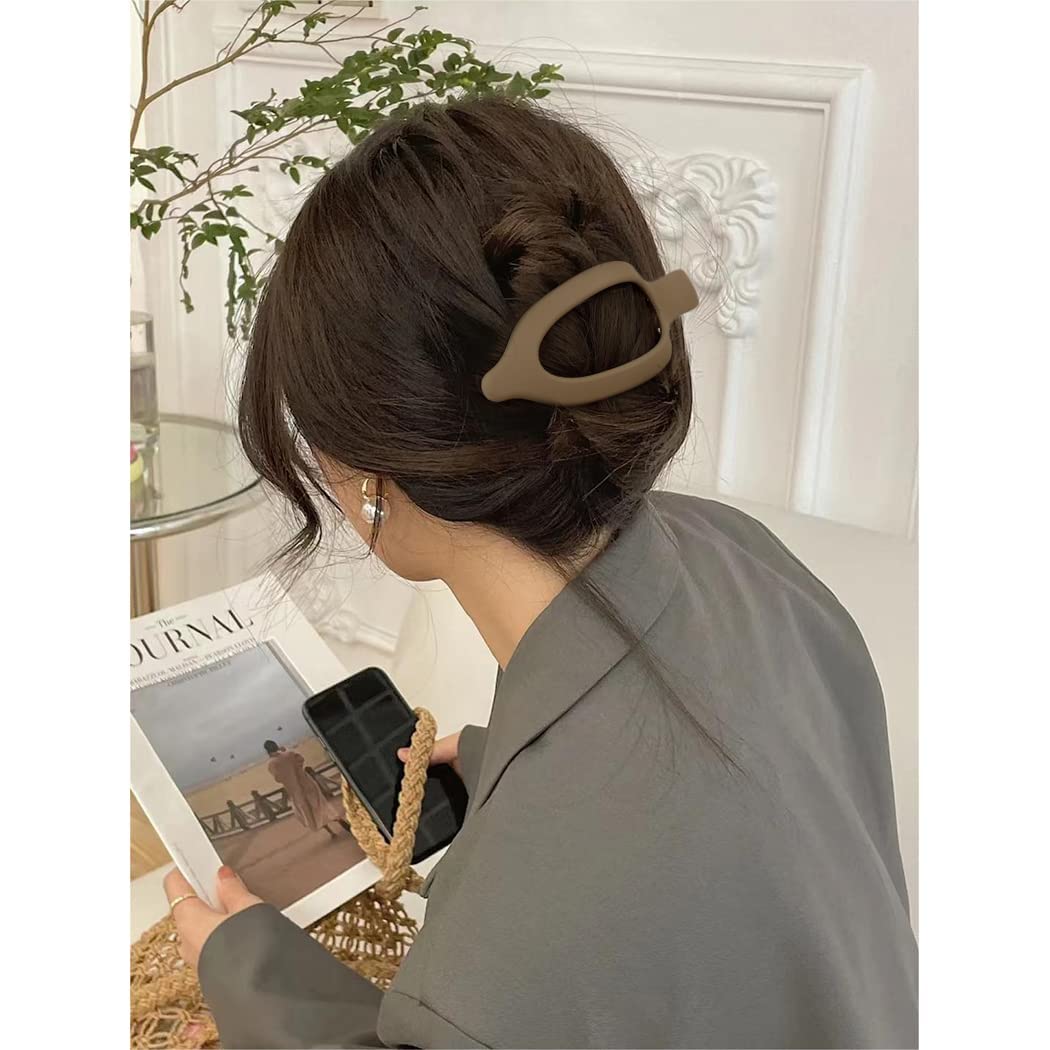 ATODEN Flat Claw Clips for Thick Hair Alligator Hair Clips 3Pcs Hair Claw Clips for Thin Hair Duck Billed Hair Clips Matte Hair