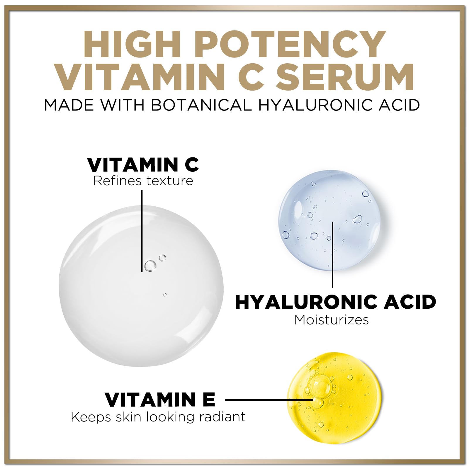 Vitamin C Face Serum - Anti Aging Facial Skin Serum with Vitamin C, Hyaluronic Acid, Vitamin E & More for Dark Spots, Fine Lines