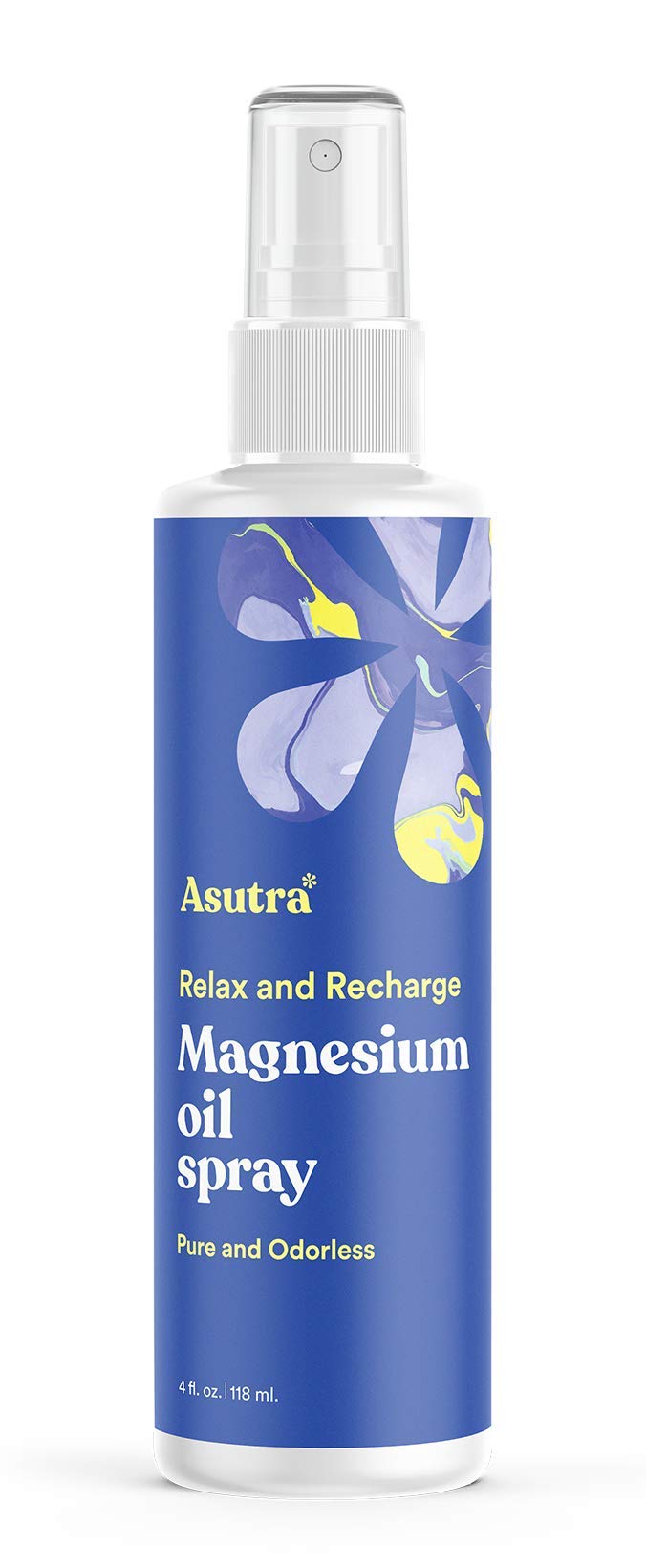 ASUTRA Magnesium Oil Spray - Rapid Absorption, Odorless, Non-Greasy, 4 fl oz, Pack of 1