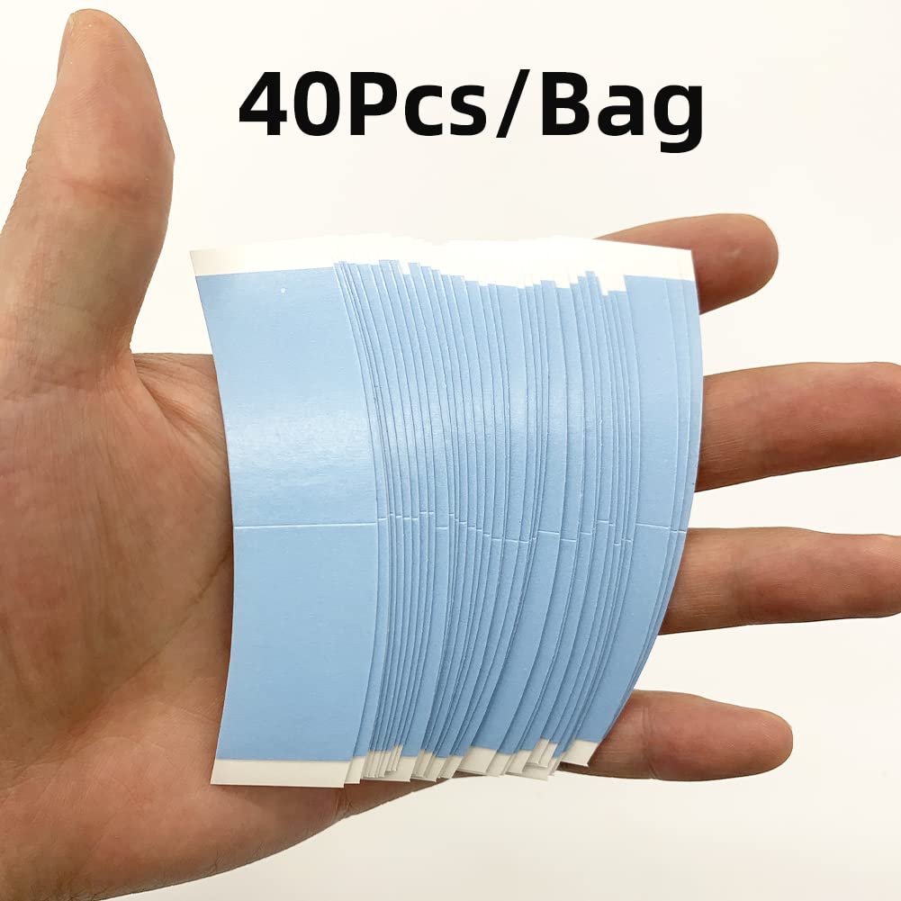 Eumos 40Pcs Double Sided Wig Tape Waterproof Lace Front Tape For Wigs Adhesive Tape Strong Hold Clear Wig Tape For Lace Wigs Tou