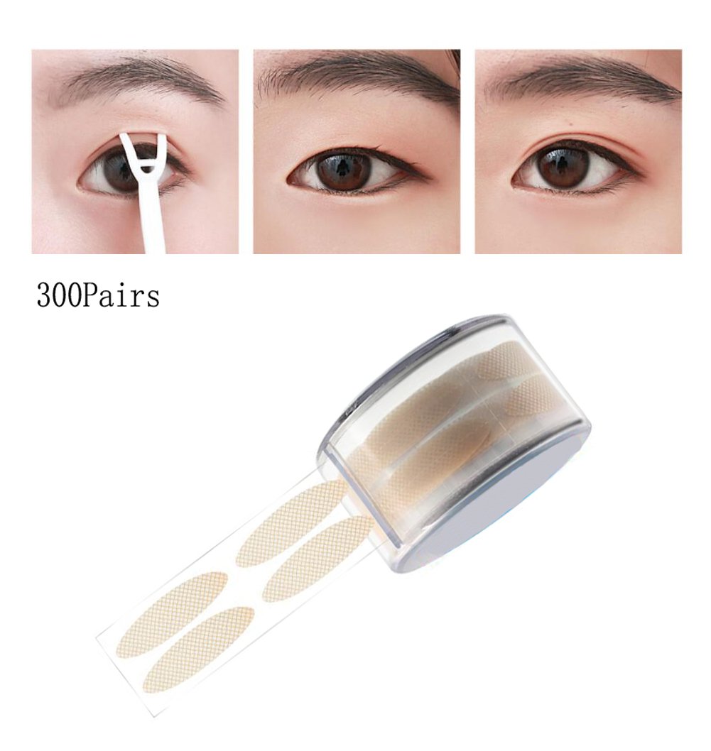 300Pairs Portable Breathable Natural Invisible Single Sided Double Eyelid Tape Self-Adhesive Eyelid Stickers Instant Eye Lift St