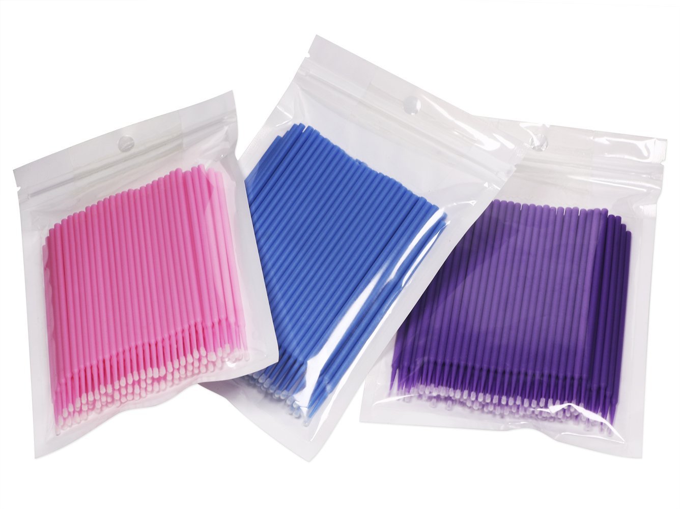 Mini Skater 100 Pcs Eyelash Cotton Swabs 2.0 Mm Head Diameter Multipurpose Micro Applicators Dental Bendable Brush For Salon Hom