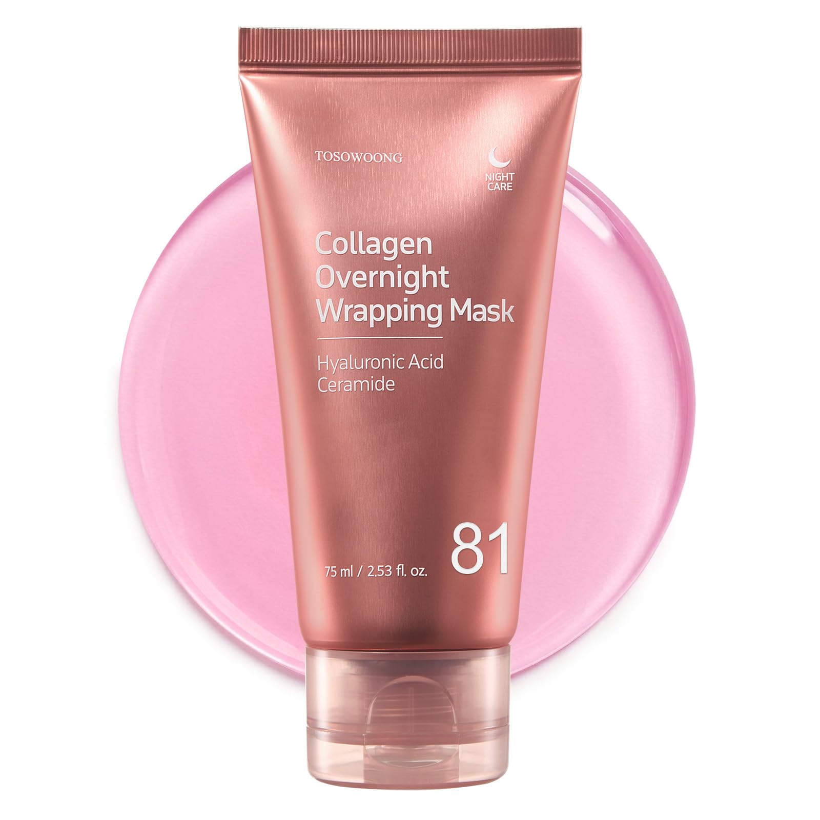 TOSOWOONG Collagen Overnight Wrapping Mask for Firming & Elasticity, Dewy