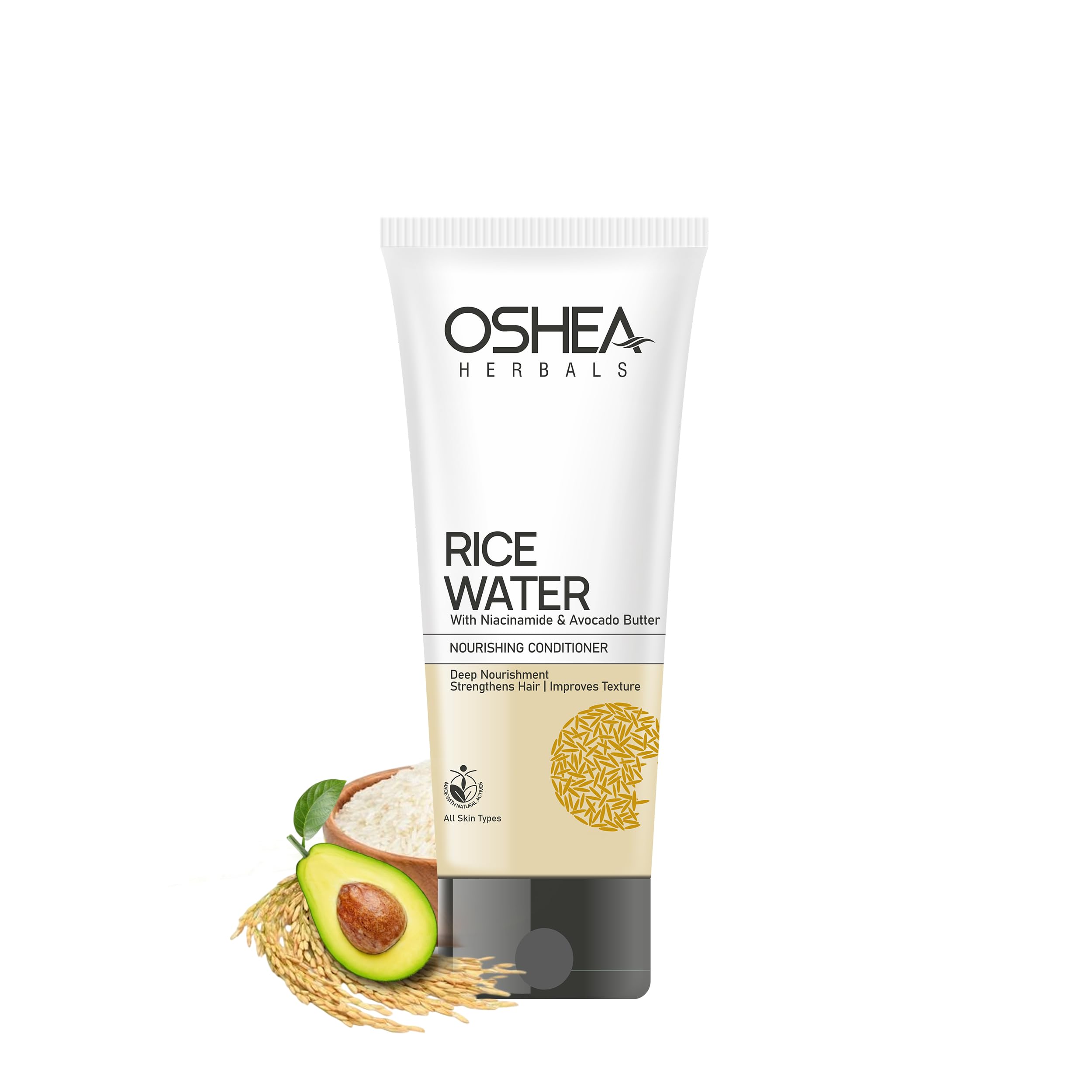 Oshea Herbals Rice Water Hair Conditioner For Women & Men | Deep Nourishment With Strength & Improved Hair Texture | Enriched Wi