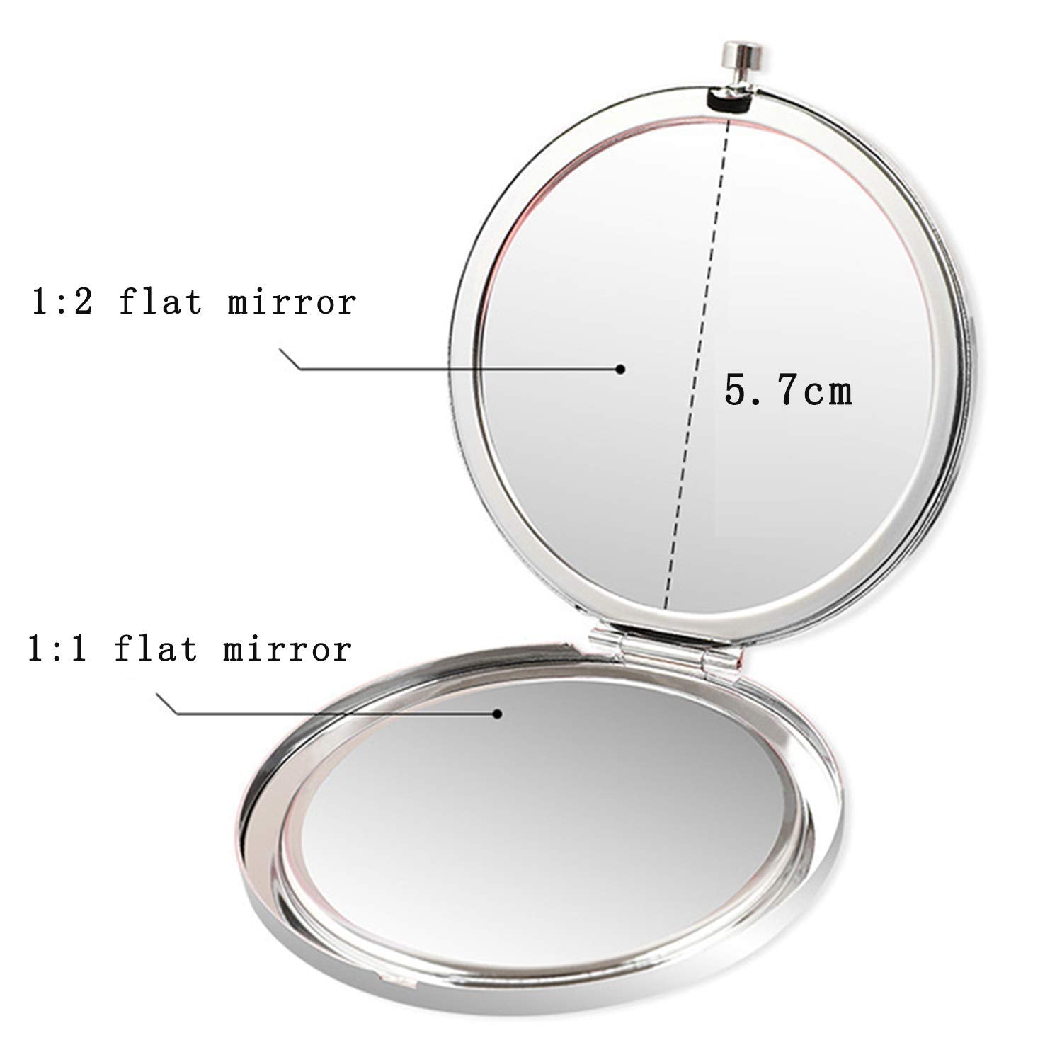 Cofoza 2010 Inspiration 13Th Birthday Gift For Girl Daughter Stainless Steel Rose Gold Compact Pocket Travel Makeup Mirror You A
