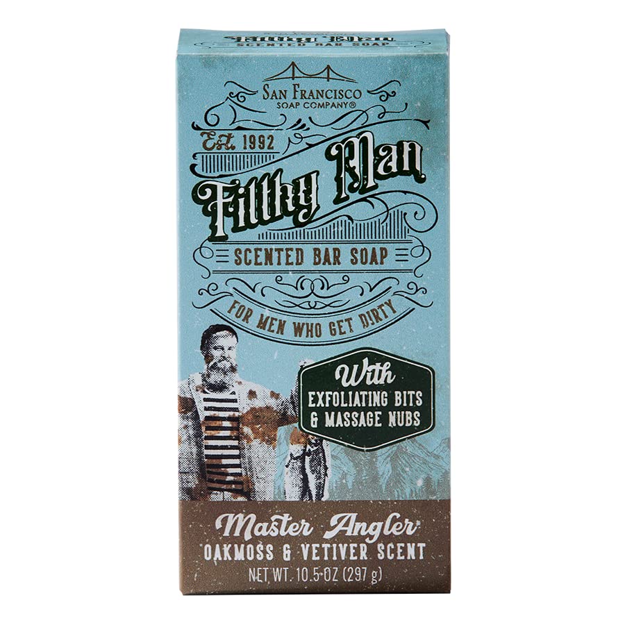 San Francisco Soap Company Filthy Man Scented Bar Soap (Master Angler Oak Moss and Vetiver)