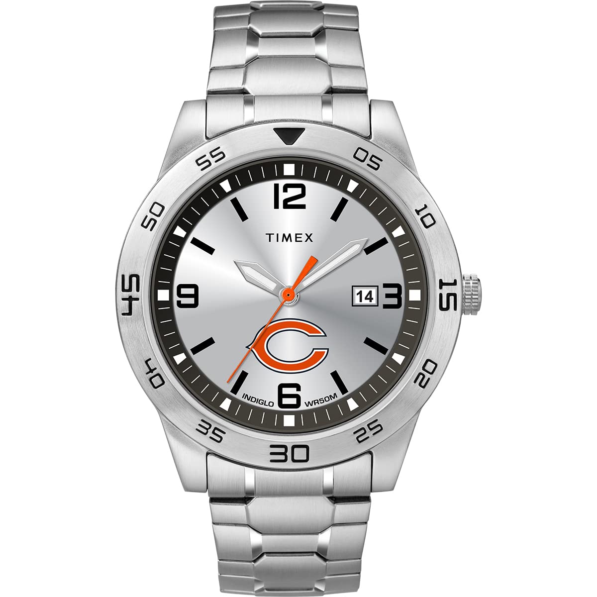 Timex Tribute Men's NFL Citation 42mm Watch - Chicago Bears with Stainless Steel Expansion Band