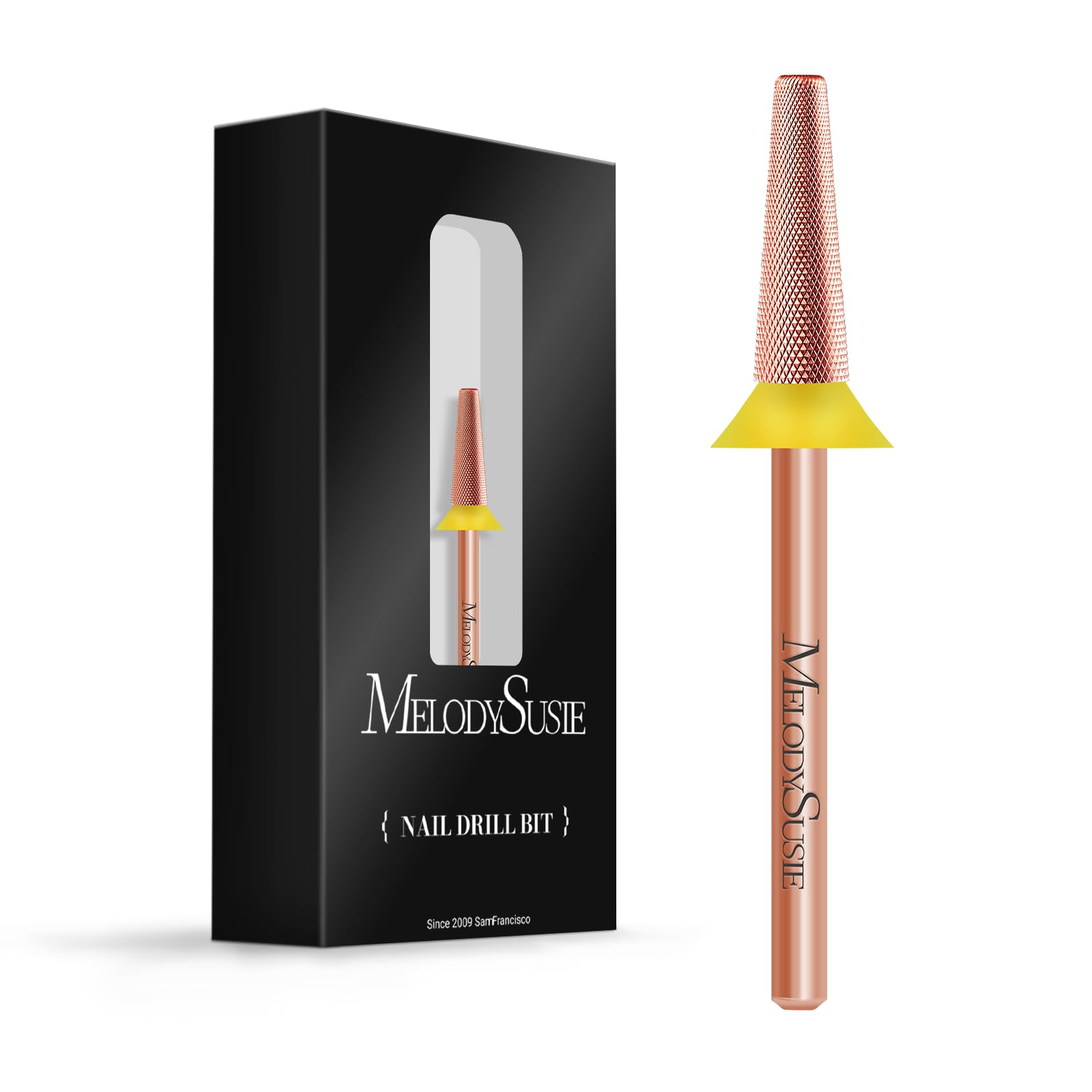 Melodysusie Tapered Barrel Nail Buffer Bit, Professional Safety Carbide Nail Bit For Nature Nail Bed File Cuticle Dead Skin Clea