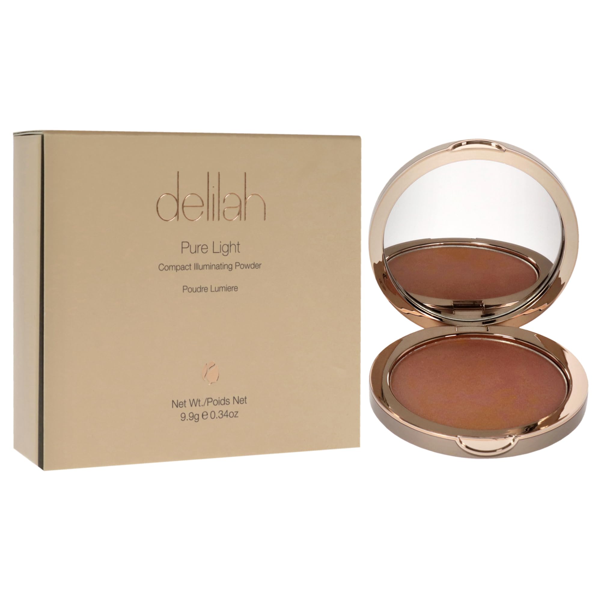 Delilah - Pure Light Compact Illuminating Powder - Lustre - Lightweight, Long Lasting, Loose Setting Powder Face Makeup For Brig