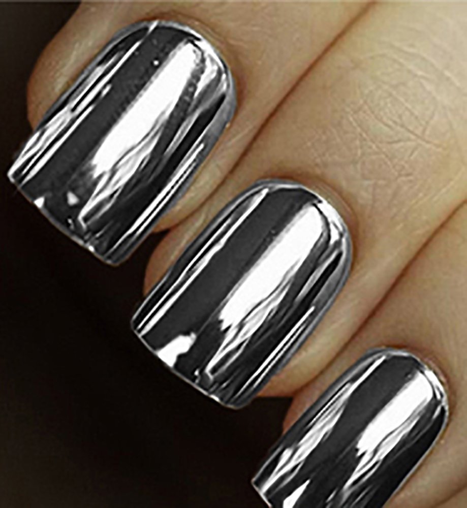 Minx Nails, Silver Chrome, Nail Wrap