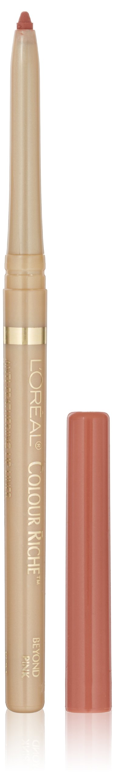 LOr  al Paris Colour Riche Lip Liner Pencil, Creamy Lip Liner with Omega 3 and Vitamin E, 705 Beyond Pink (Rose Pink)