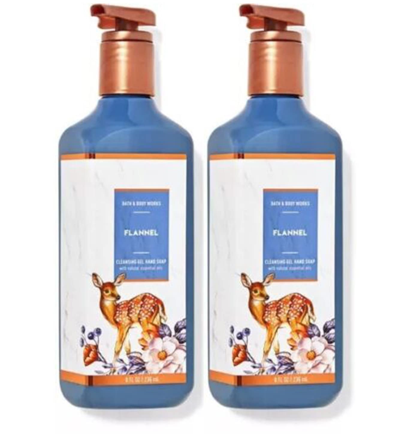 Bath & Body Works Deep Cleansing Gel Hand Soap 2 Pack 8 Oz. (Flannel)
