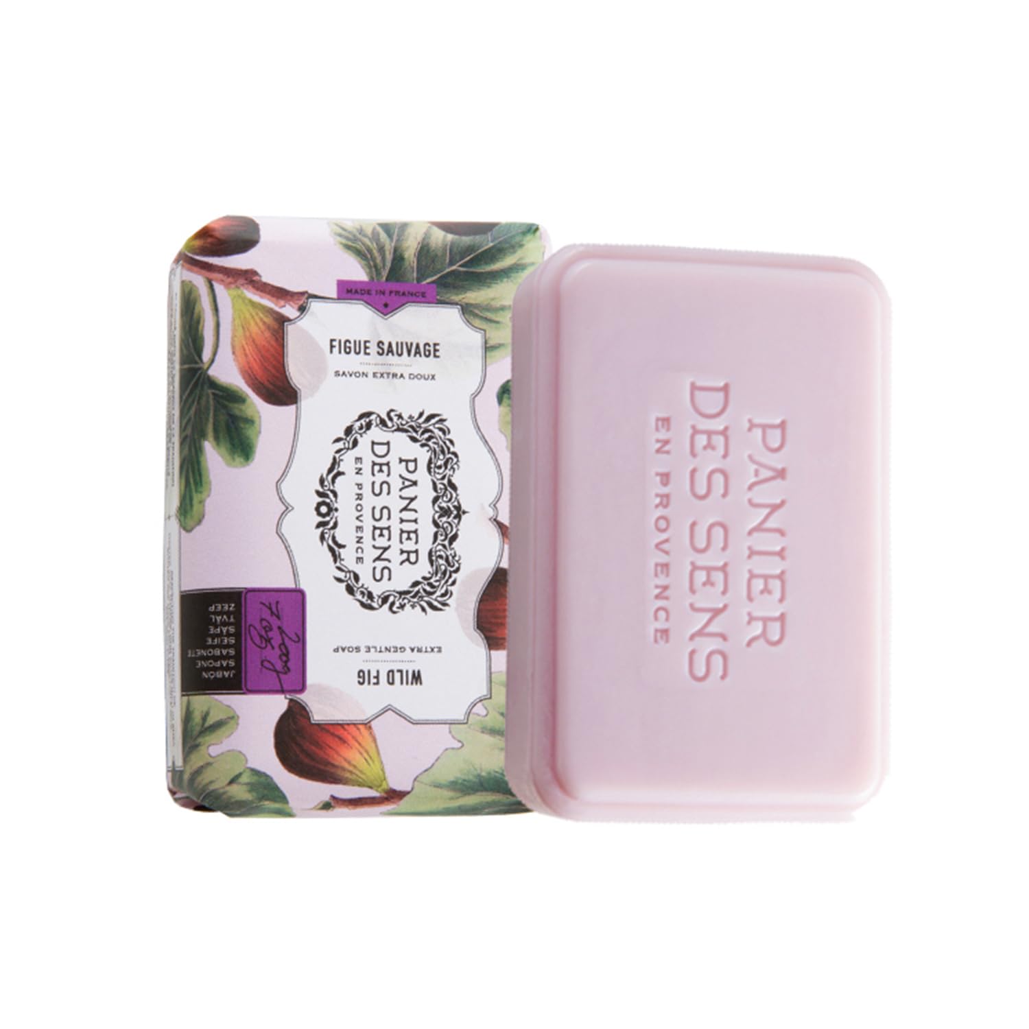 Panier Des Sens Wild Fig Shea Butter Natural Bar Soap, Bath & Body Soap Bars - Made In France 95% Natural - 2 Bars, 7Oz/200G Eac