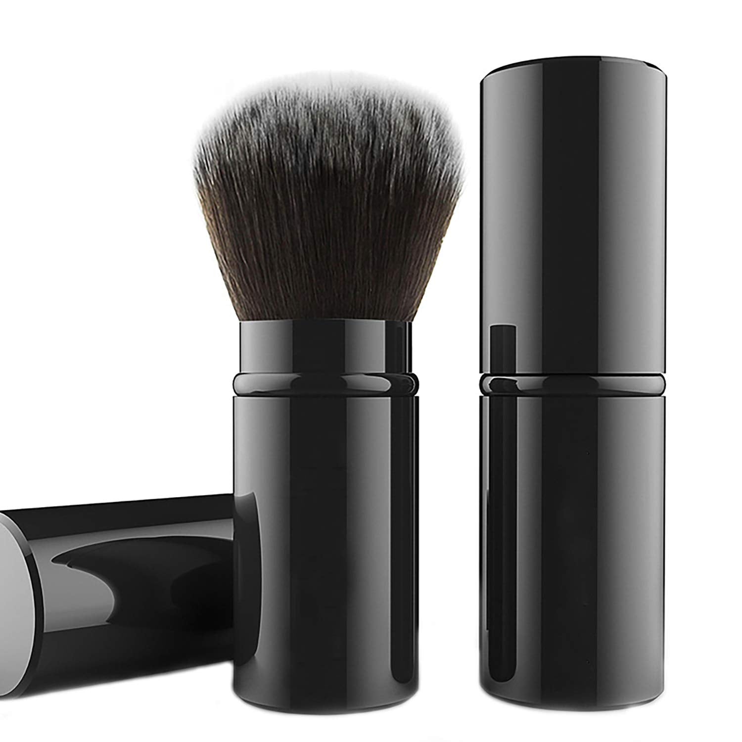 Falliny Retractable Makeup Brush, Travel Kabuki Face Blush Brush, Portable Powder Foundation Sunscreen Brush With Cover For Blus