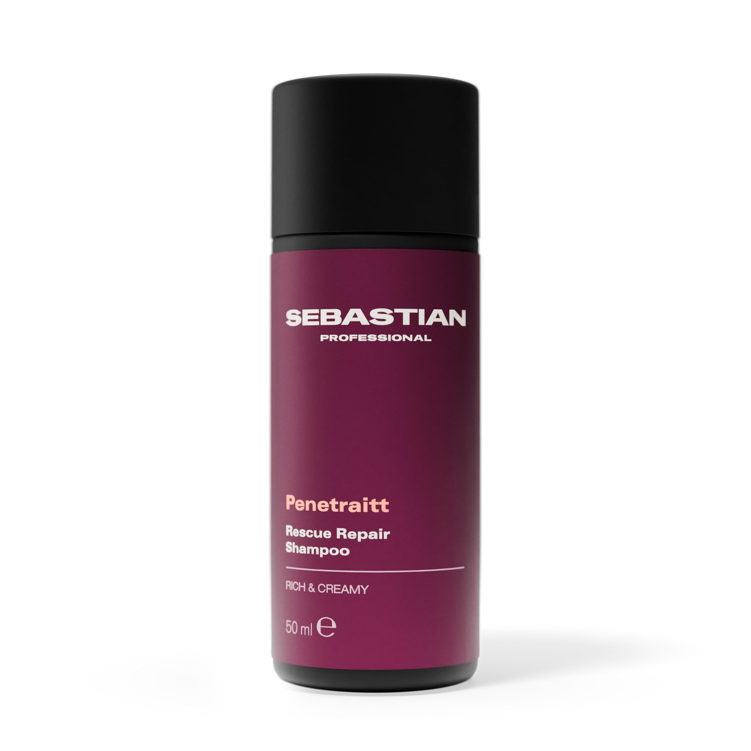 Sebastian Professional Penetraitt Rescue Repair Shampoo | Strengthening & Repair | For Damaged & Colored Hair |1.6 Fl Oz (Pack o
