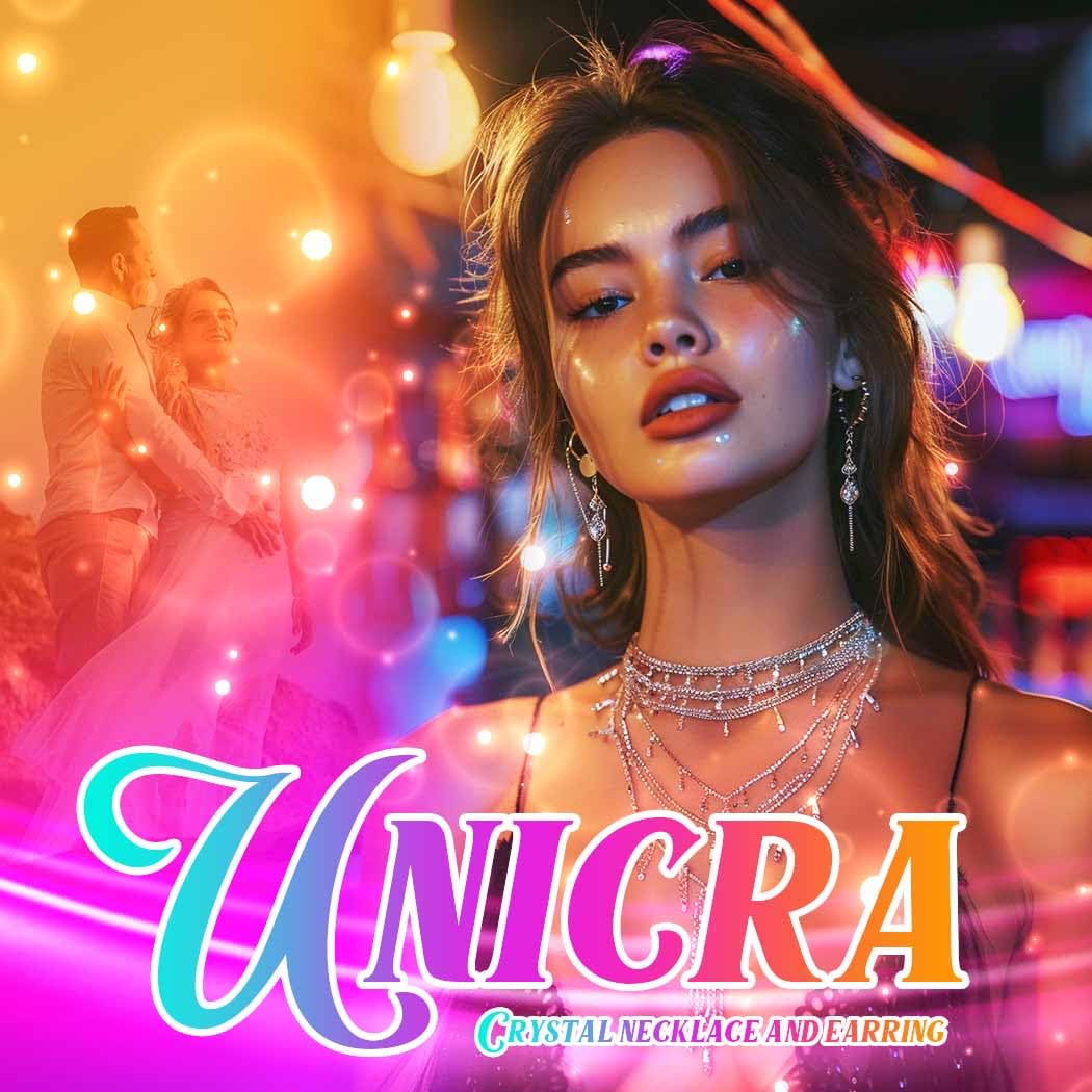 Unicra Silver Bridal Wedding Jewelry Sets Rhinestone Necklace Earrings Bracelet Set Prom Formal Costume Jewelry Sets for Women a