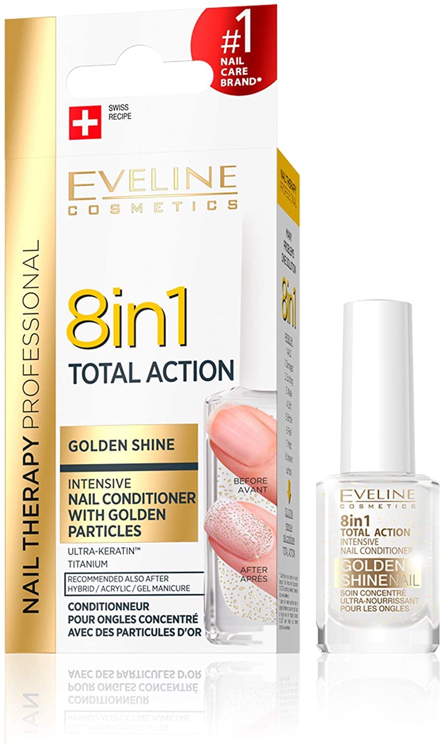 Eveline Nail Conditioner 8in1 12 ml (Blue White) Gold by Eveline