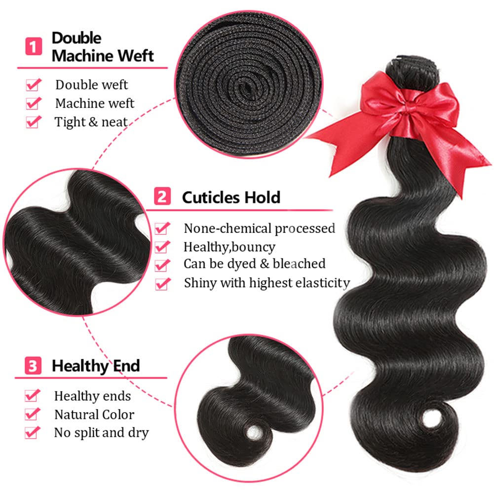 10A Brazilian Body Wave 1 Bundle 10 Inch Single Bundles Human Hair Body Wave One Bundle 100% Unprocessed Remy Virgin Human Hair