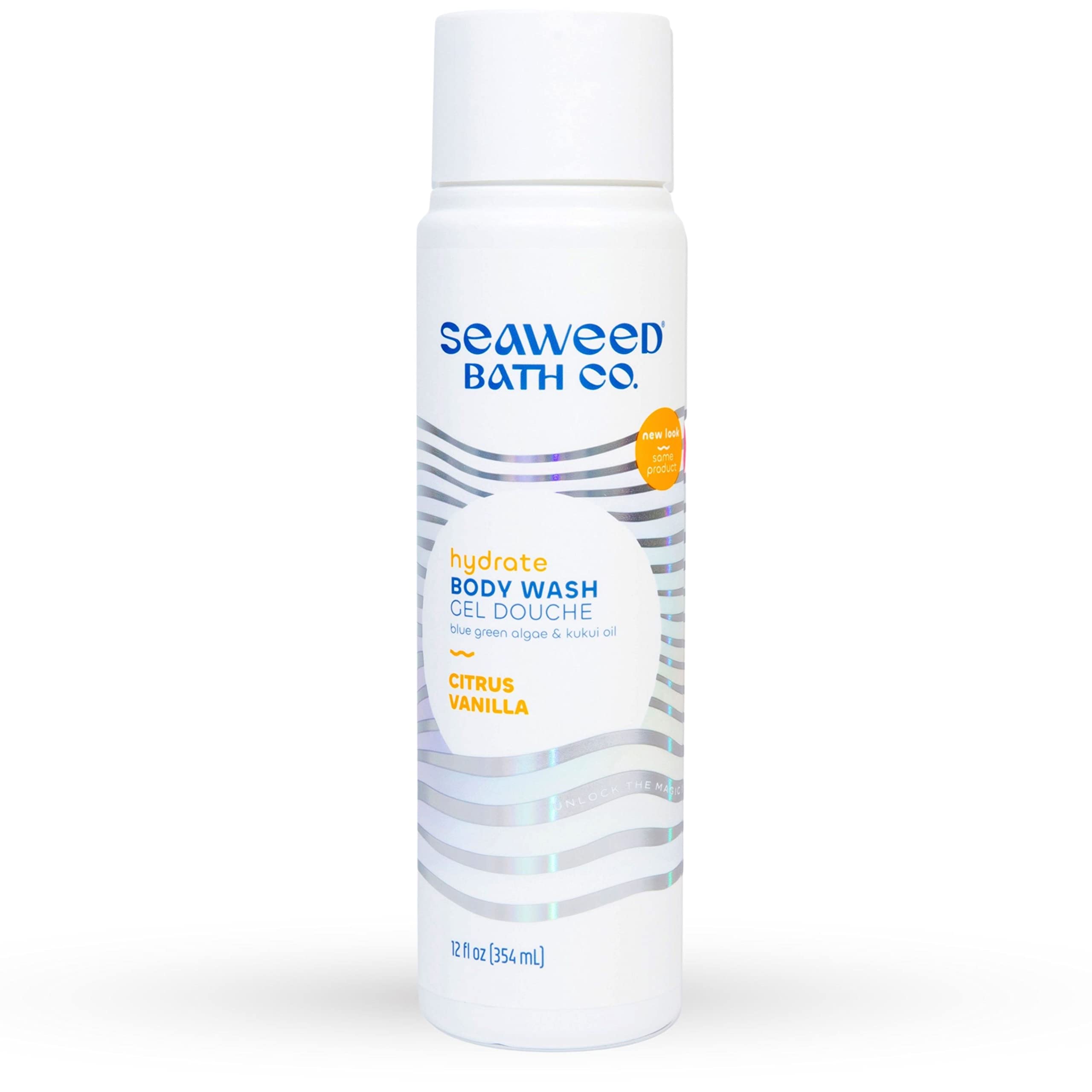 Seaweed Bath Co Hydrate Body Wash, Citrus Vanilla Scent, 12 Ounce, Natural Shower Gel For Men & Women, Vegan, Paraben Free, Sulf