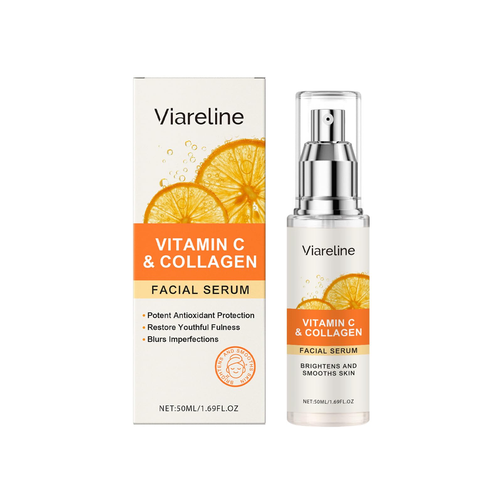 Viareline Vitamin C & Collagen Facial Serum, 50ml