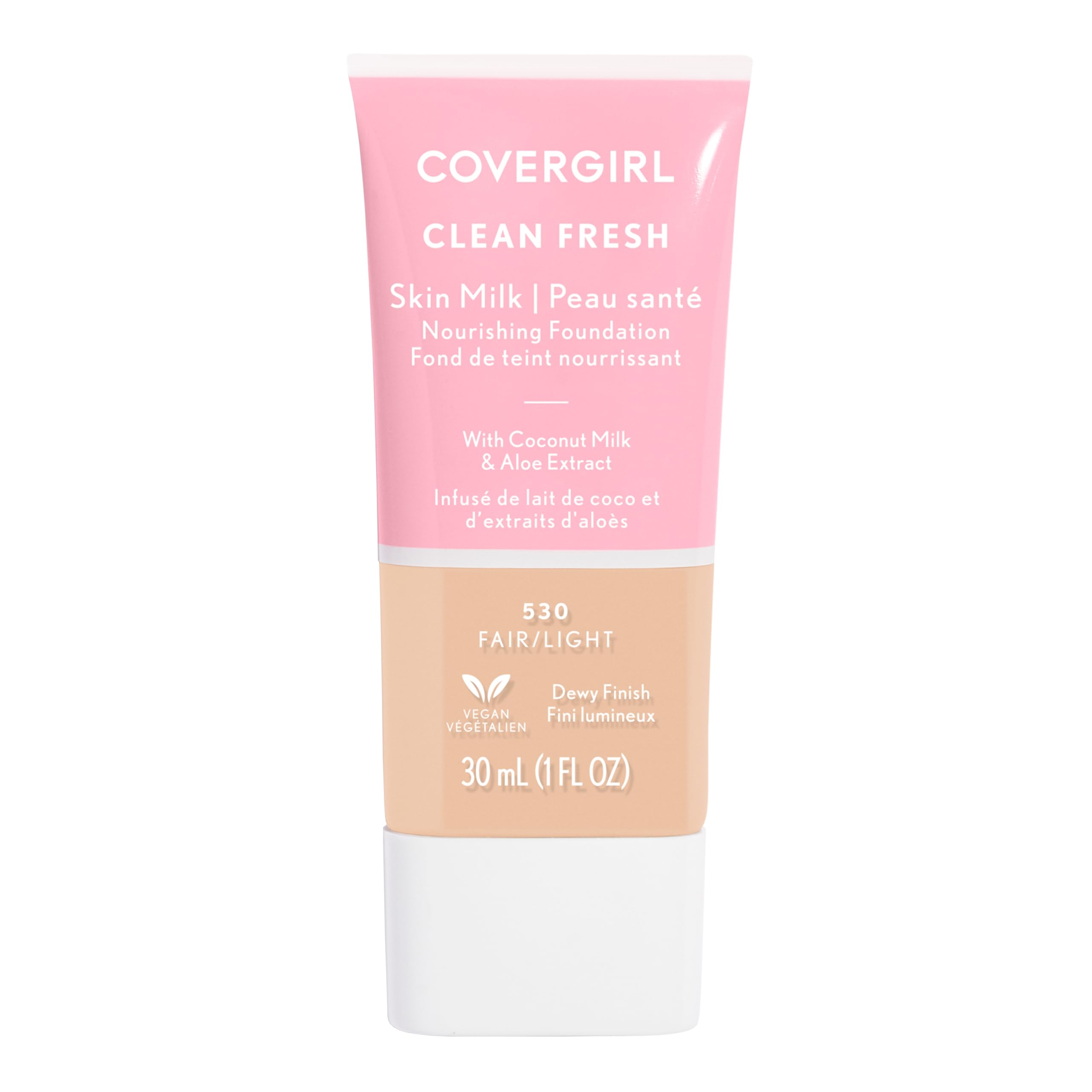 COVERGIRL, Clean Fresh Skin Milk Foundation, Fair/Light, 1 Fl Oz (Pack of 1) (packaging may vary)
