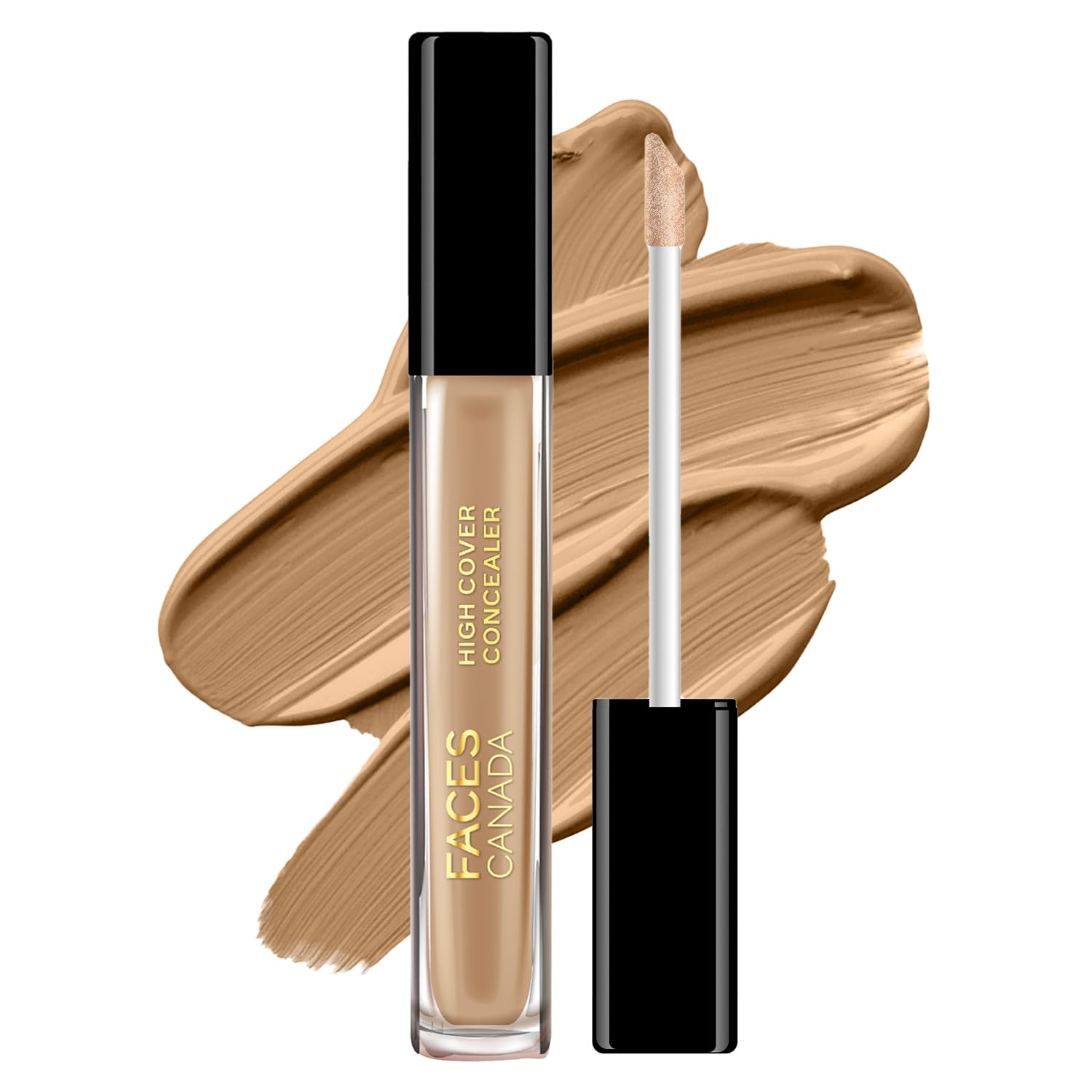 Faces Canada High Cover Concealer - Honey Creme 02, 4Ml | High Coverage Liquid Concealer | Blends Easily | Natural Finish | Cove