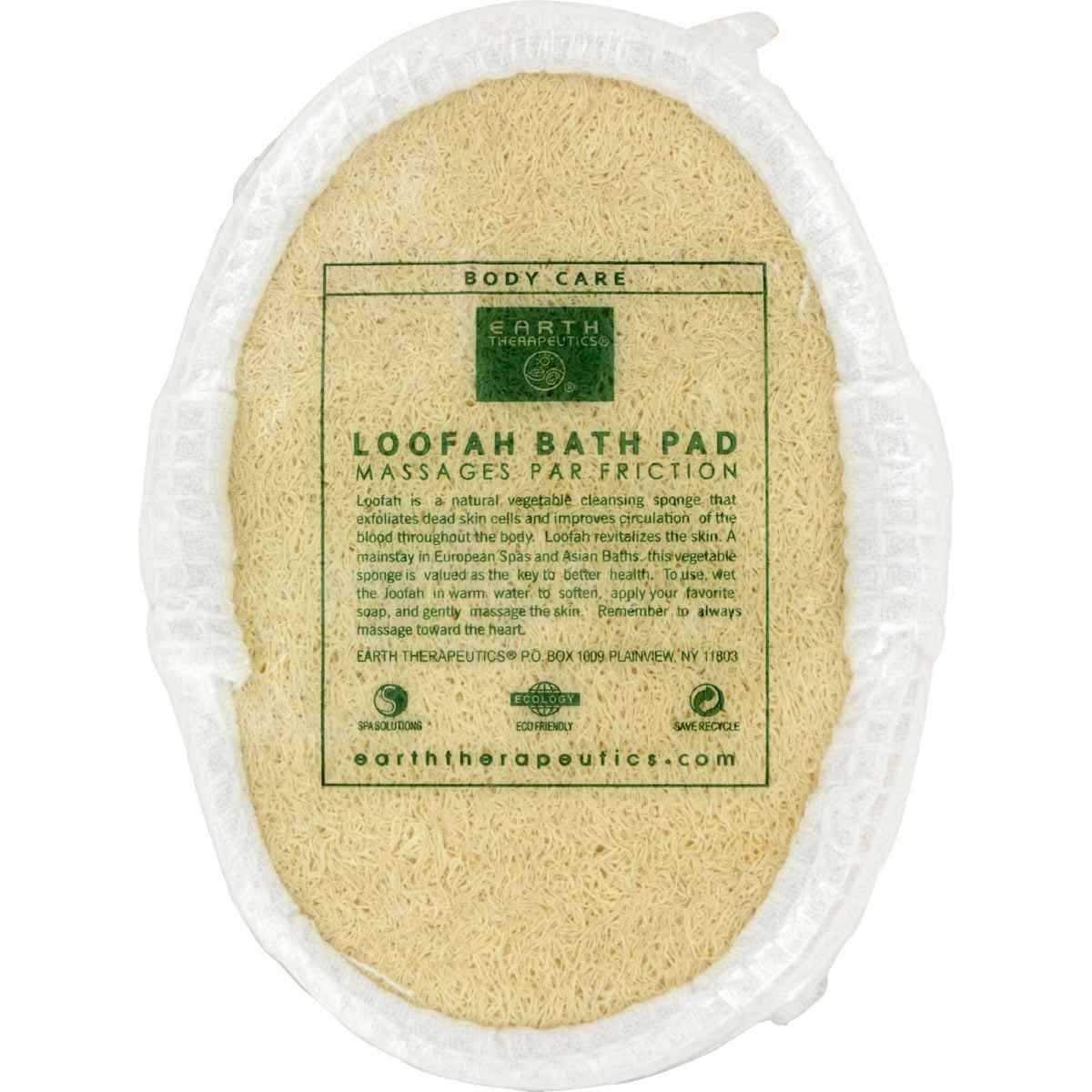 Earth Therapeutics Earth Elementals Loofah, Bath Pad, 1 each (Pack of 4)