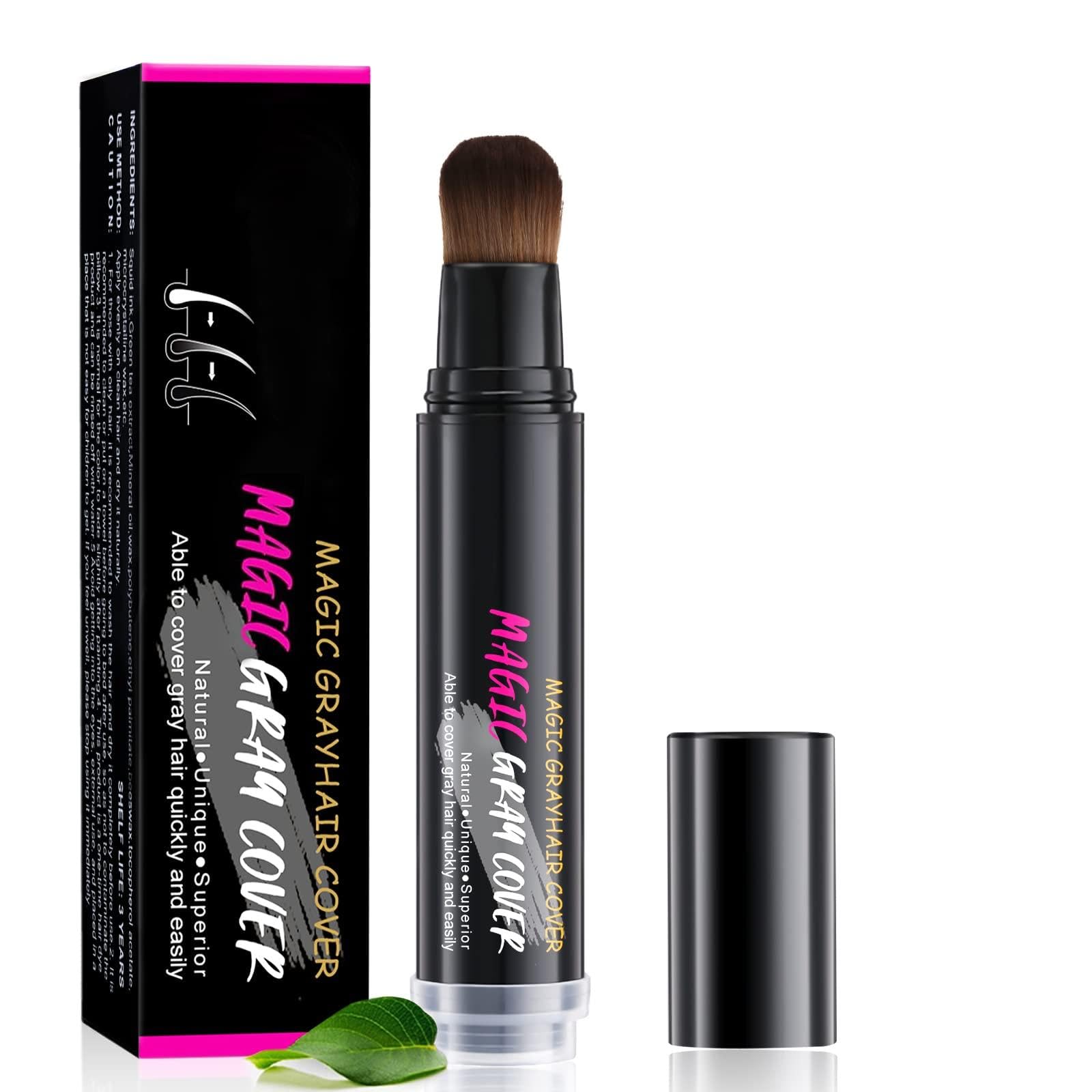 Root Touch Up Hairline Powder Stick  Temporary Gray Coverage, Waterproof Hair Shading Sponge Pen for Hair Filler and Root Dye (