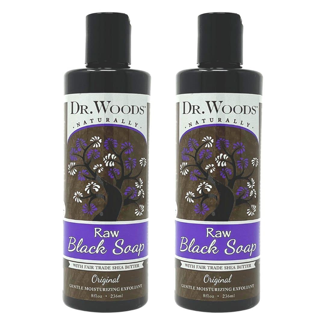 Dr. Woods Raw African Black Moisturizing Liquid Soap, 16 Ounce