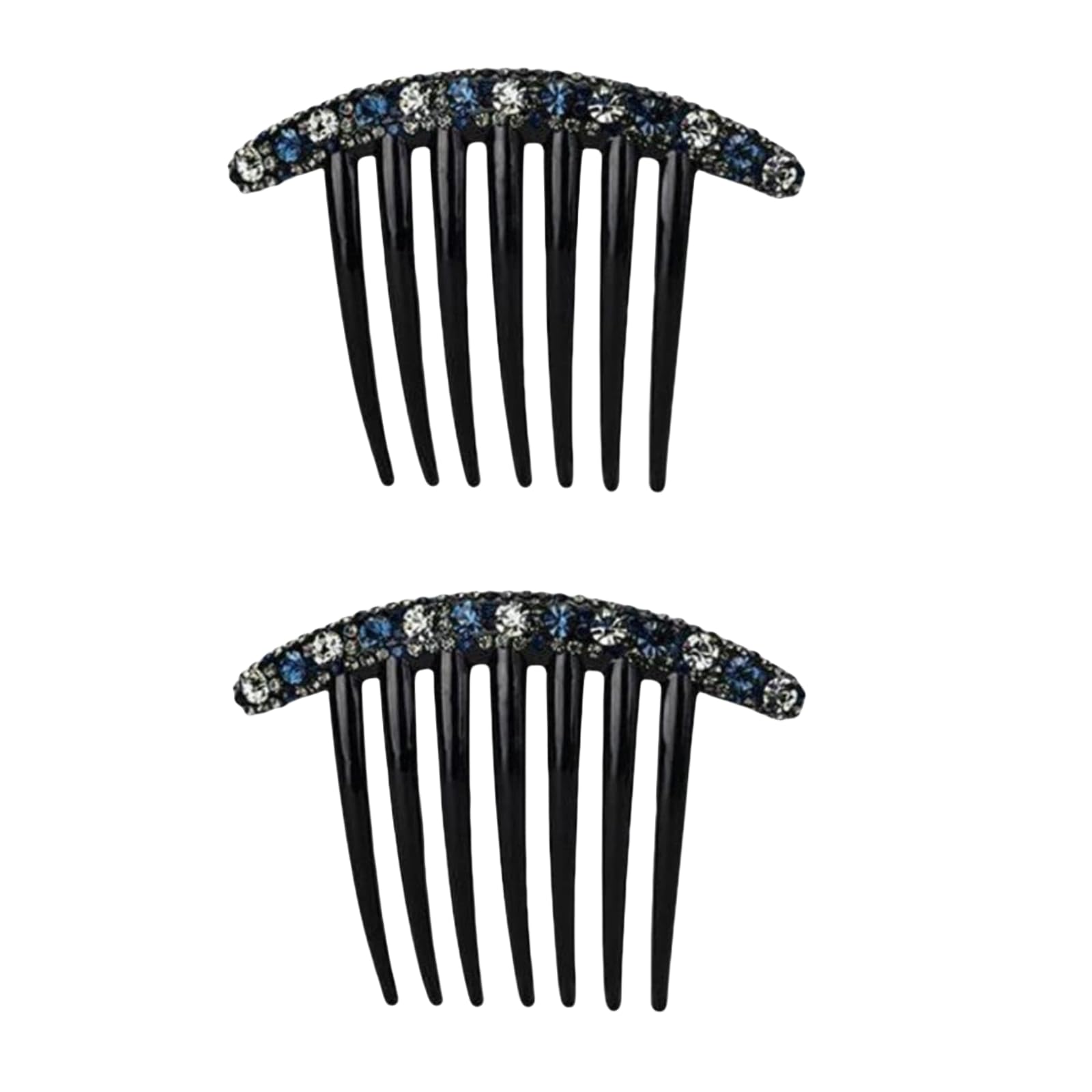 2Pcs Blue Simple Minority Women Temperament Fashion Design AllMatch Rhinestone Hair Comb Korean Style Headwear Accessories Seve
