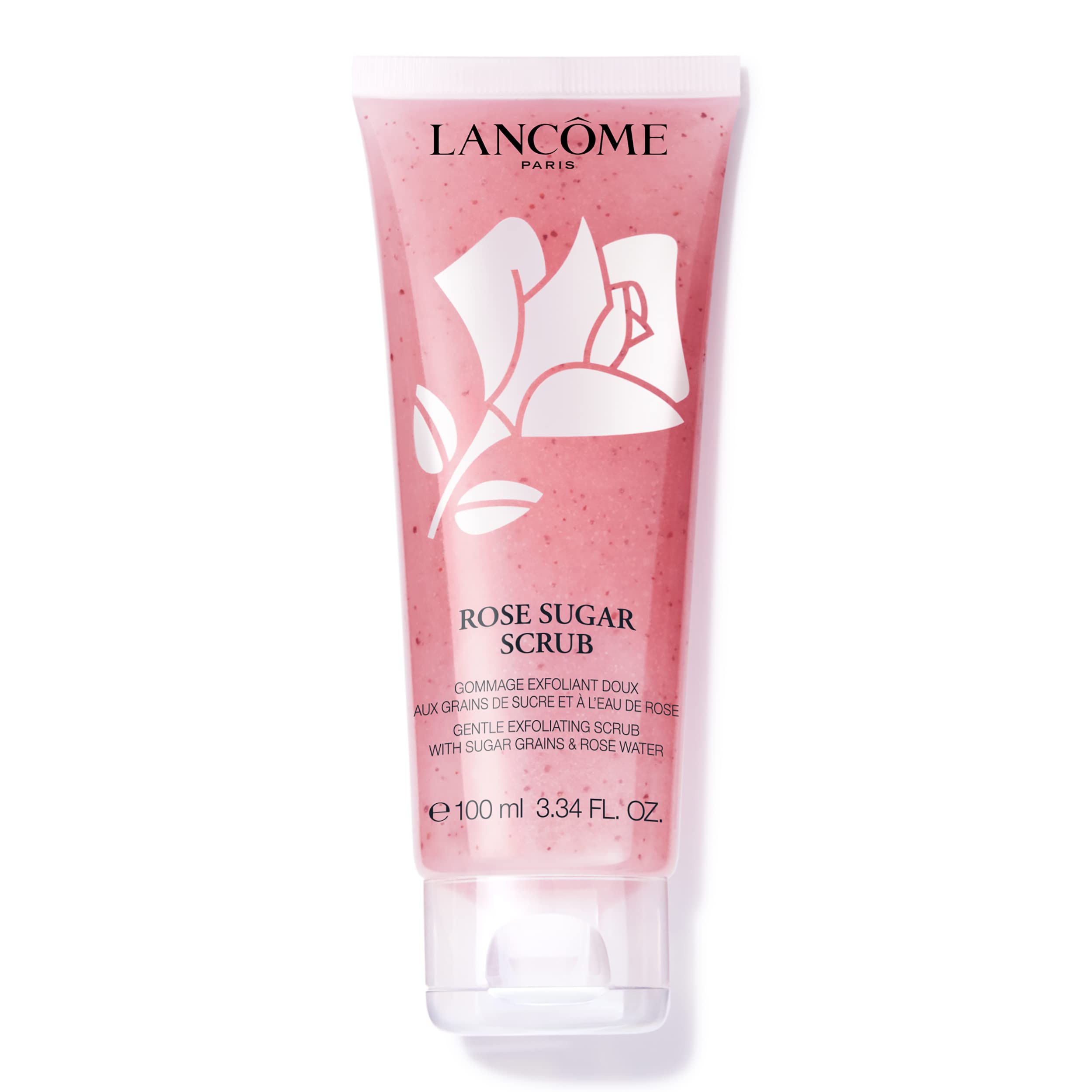 Lancame Rose Exfoliating Face Scrub - Exfoliates & Plumps Skin - With Real Sugar Grains, Rose Water & Honey - 34 Fl Oz