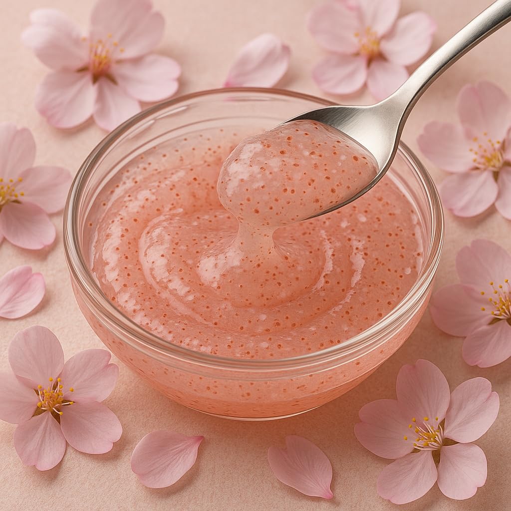 THE SPATHECARY Cherry Blossom & Vanilla Exfoliating Body Wash with Coconut and Asian Pear & Collagen | Moisturize Renew & Exfoli