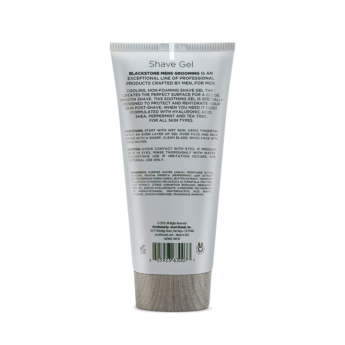 Blackstone Men's Grooming Smooth Shave Gel - Non Foaming for a Smooth Comfortable Shave - Hyaluronic Acid, Shea, Peppermint & Te