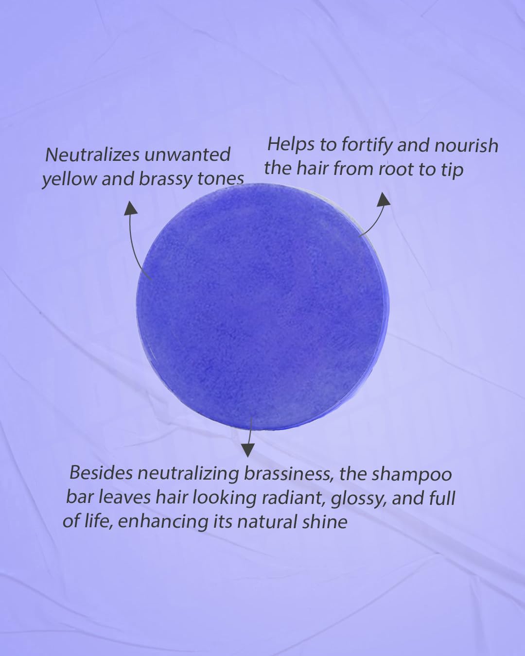 Purple Shampoo Bar with Biotin - Neutralize Brassy Tones & Strengthening Formula Solid Shampoo Bar - for Blonde, Lightened & Gra