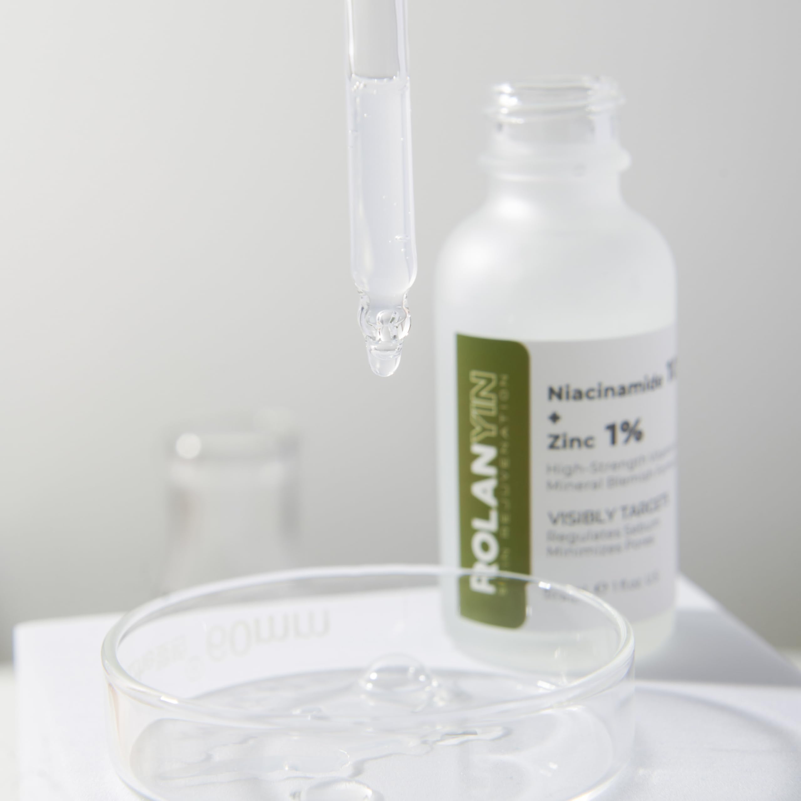 Rolanyin Niacinamide 10% + Zinc 1% Facial Serum For Oil Control And Pore Minimizing Blemish Treatment Hydrating Soothing Anti Ag