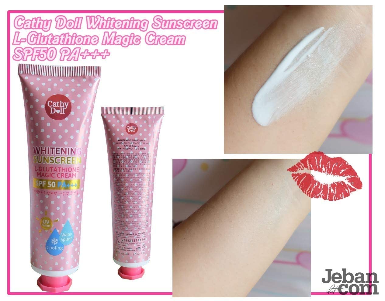 Cathy Doll L-Glutathione Magic Cream Spf 50 Whitening Sunscreen 138Ml