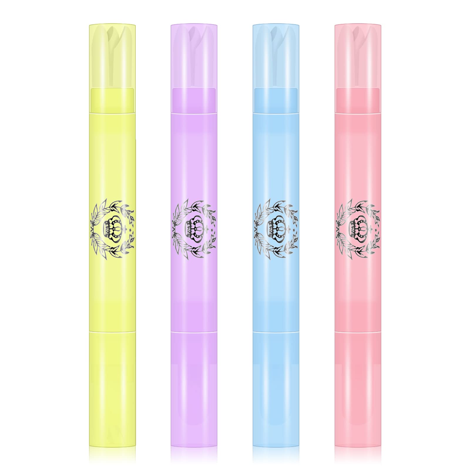 Ownest 4 Pcs Nail Polish Corrector Remover Pen, Nails Edge Cleaning Pen with Cotton Tip, Nail Art Correction Set, with 3 Cotton 