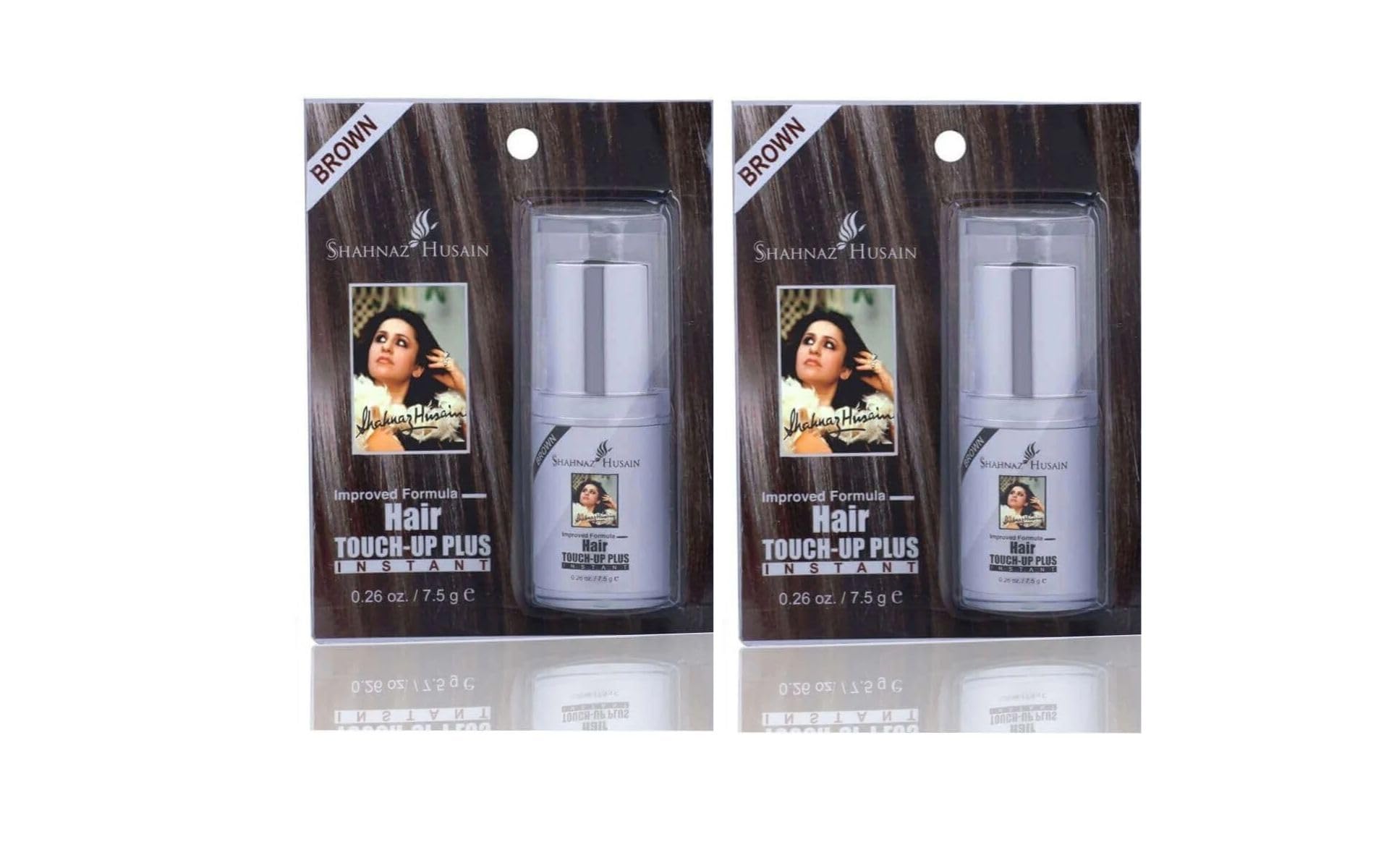 Shahnaaz Husain Hair TouchUp Plus, Brown Hair Color, 7.50g, Pack of 2