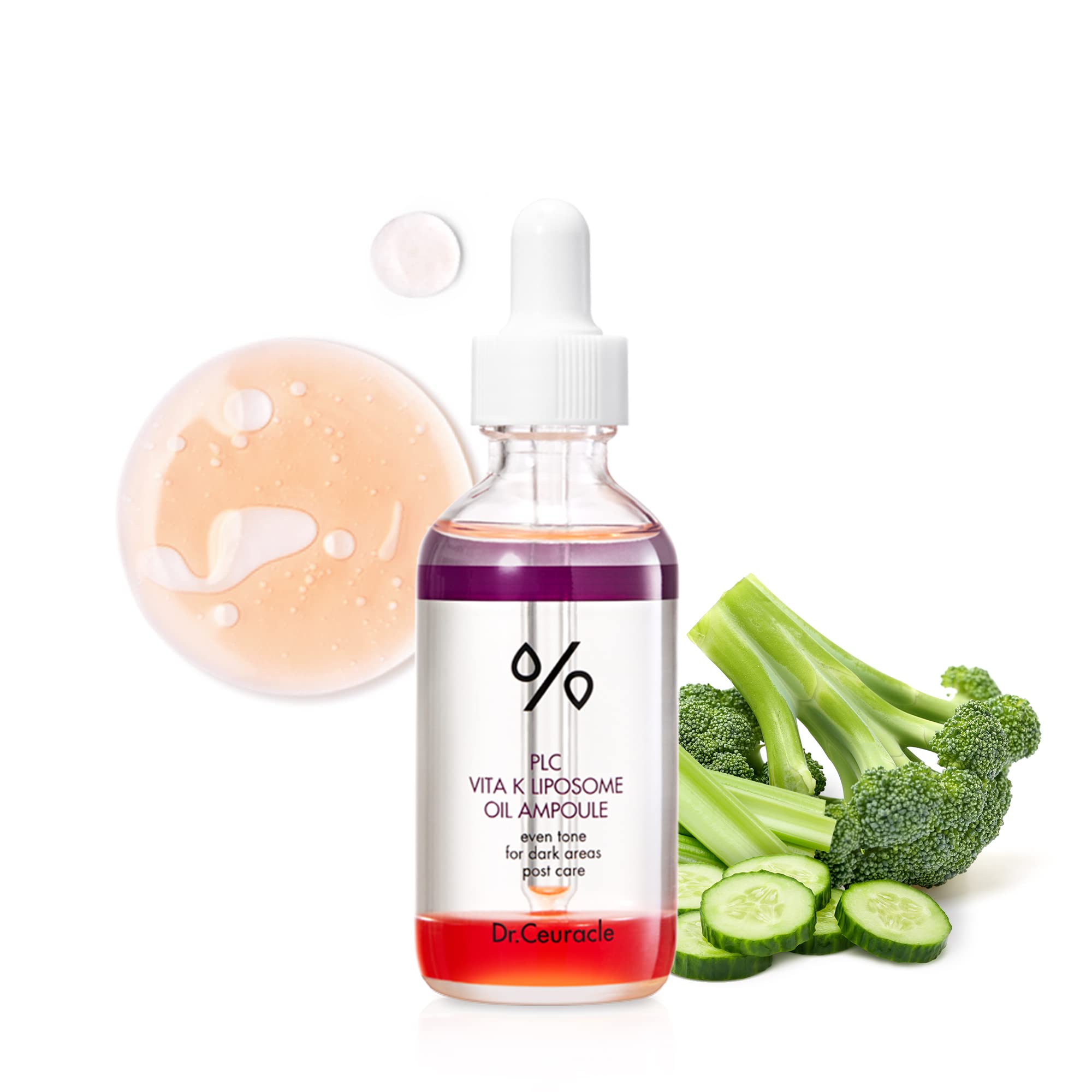 Plc Vitamin K Liposome Oil Ampoule?Special Care For Toning, Glowing, Hydration, Brightening?Skin-Friendly Water&Oil Layer Formul