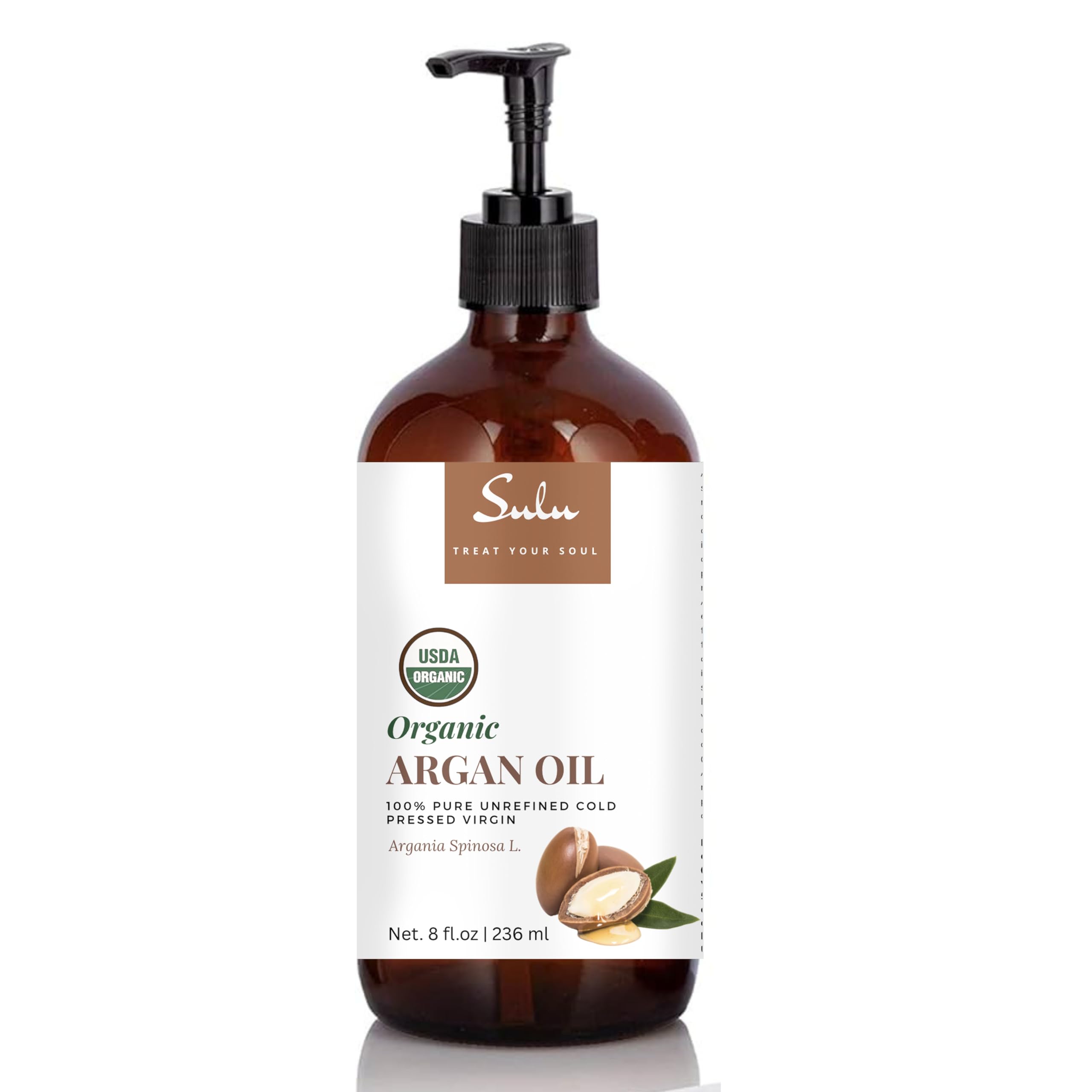 100% Pure Organic Cold Pressed Unrefined Virgin Moroccan Organ Oil (8 oz)