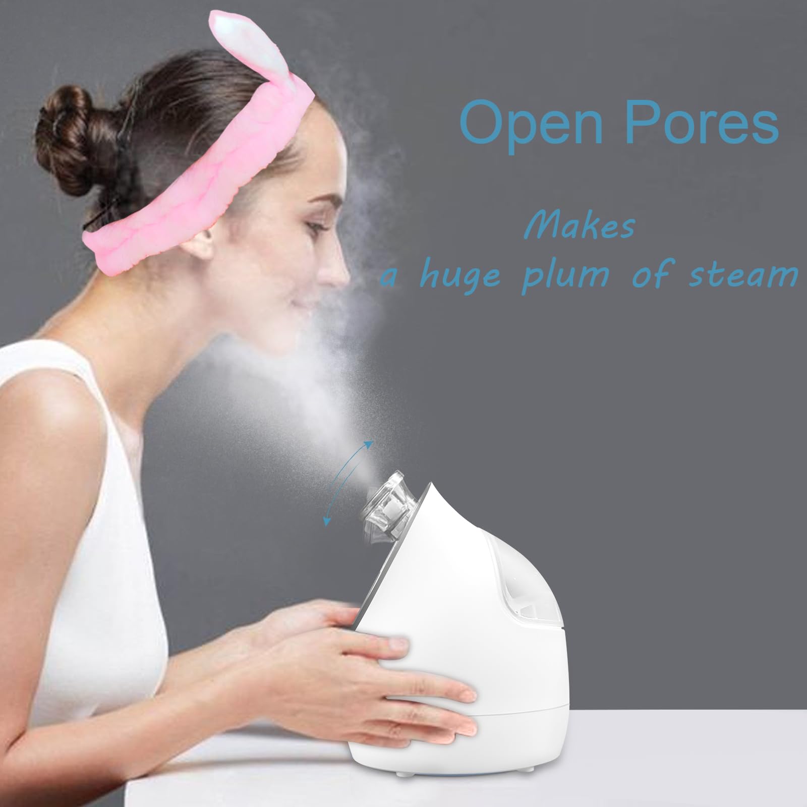 Kingsmile Facial Steamer, 2 In 1 Face Steamer For Facial,Compact Nano Steamer With Aromatherapy,Face Humidifier - Adjustable Noz