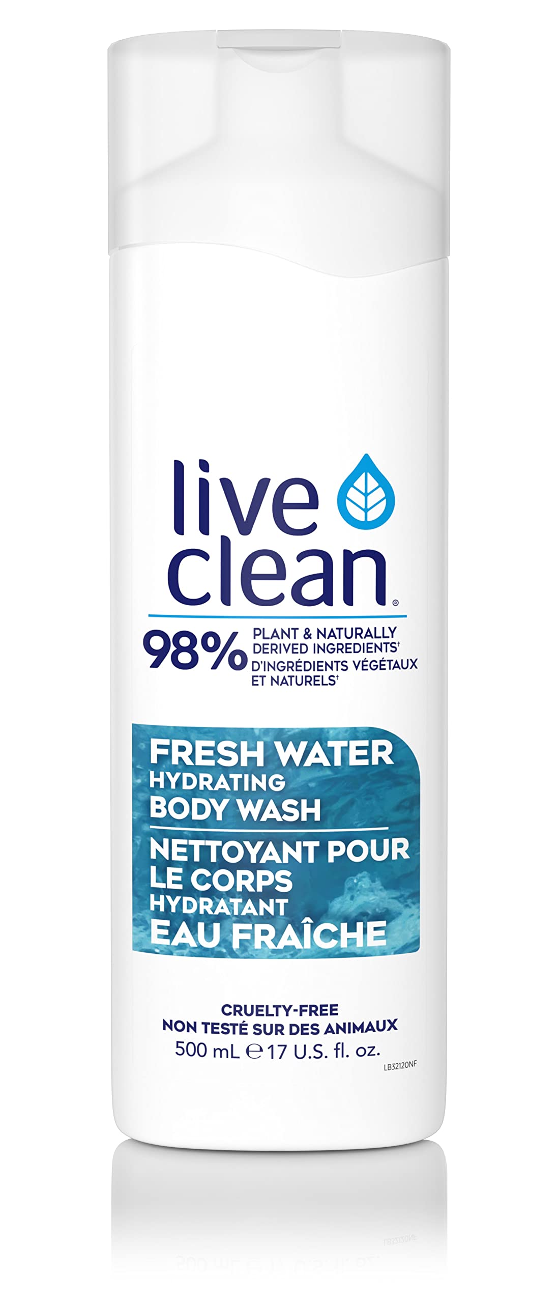 Live Clean Body Wash, Hydrating Fresh Water, 17 Oz
