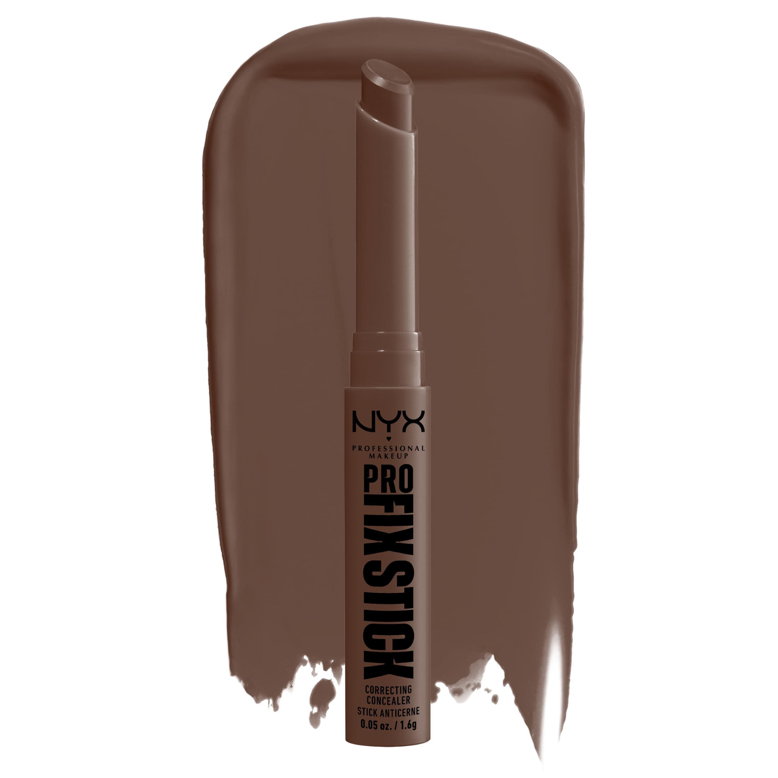 NYX PROFESSIONAL MAKEUP Pro Fix Stick Correcting Concealer, Buildable Medium Coverage Concealer Stick - Deep Walnut