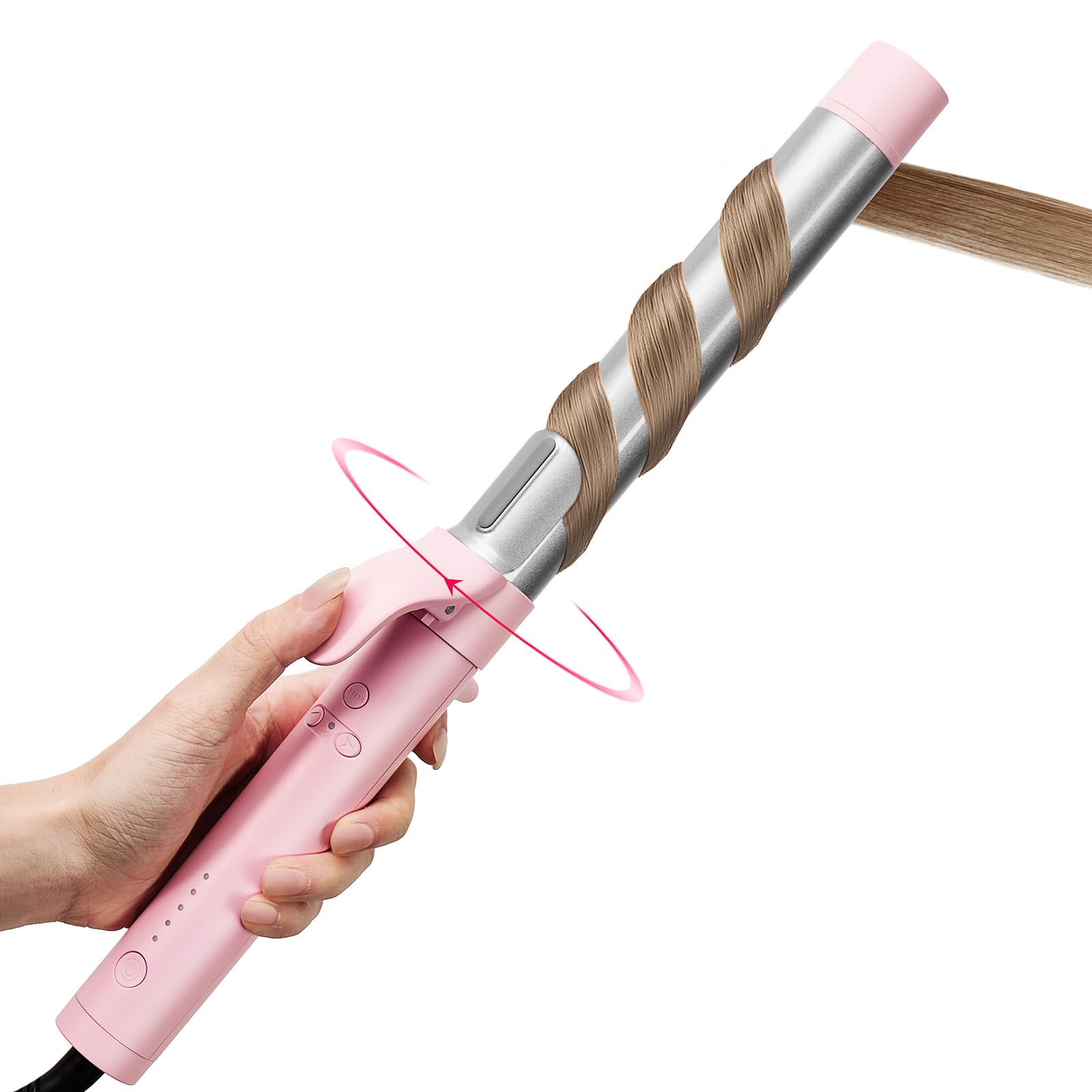 Rotating Automatic Curling Iron for Beach Waves - TYMO Curling Wand for Long Hair, Extra Long Barrel Ceramic Hair Curler for Wom
